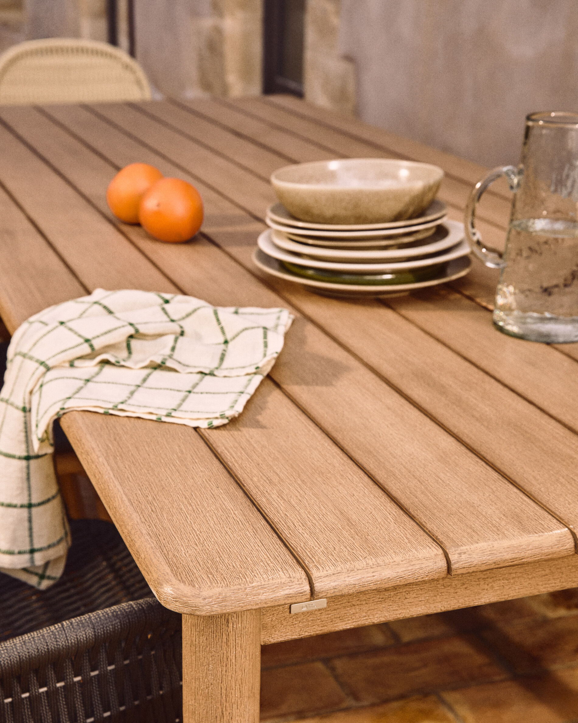 Kave Home Tuintafel 'Sori' Acaciahout, 240 x 100cm