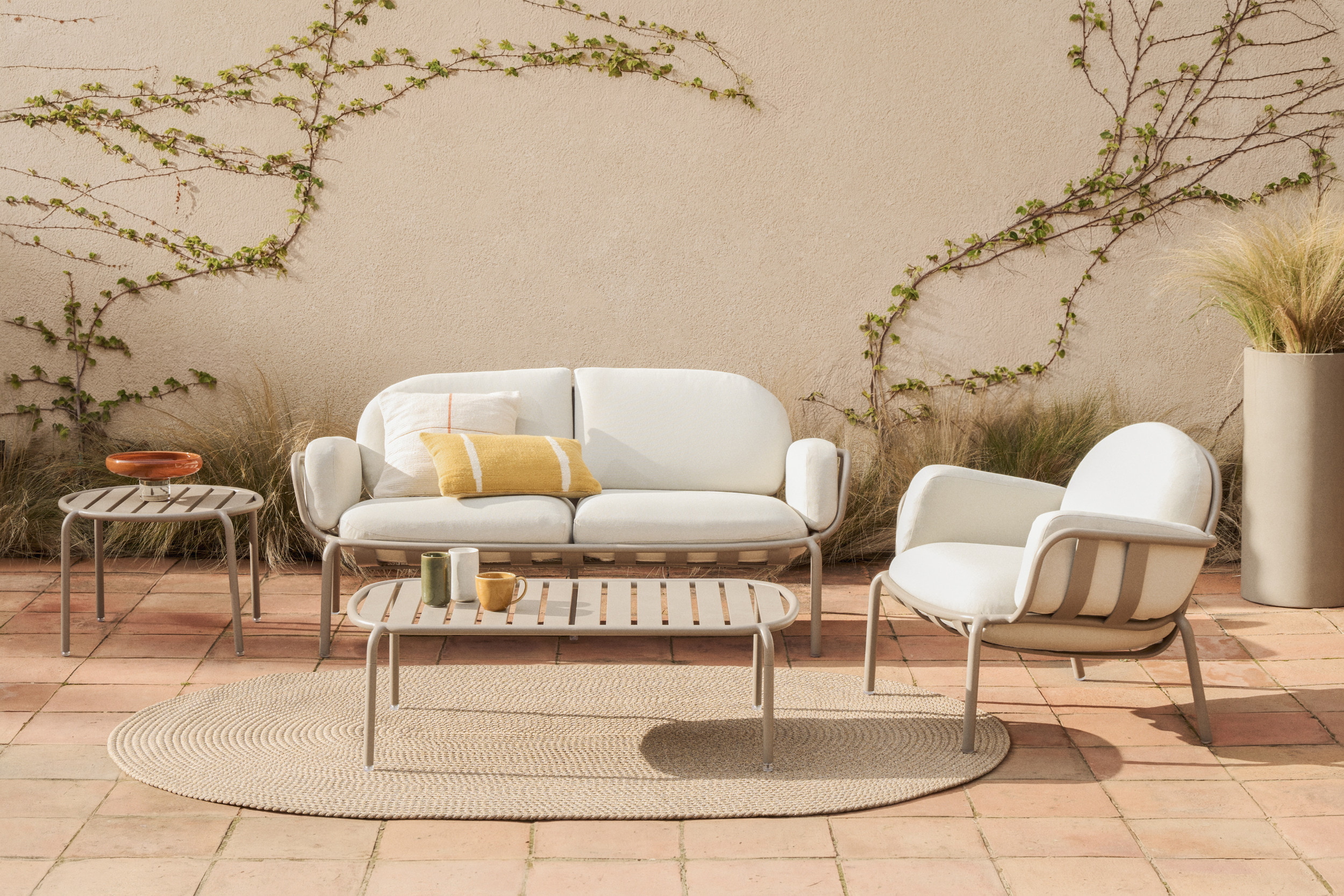 Kave Home Outdoor Fauteuil 'Joncols' kleur Taupe