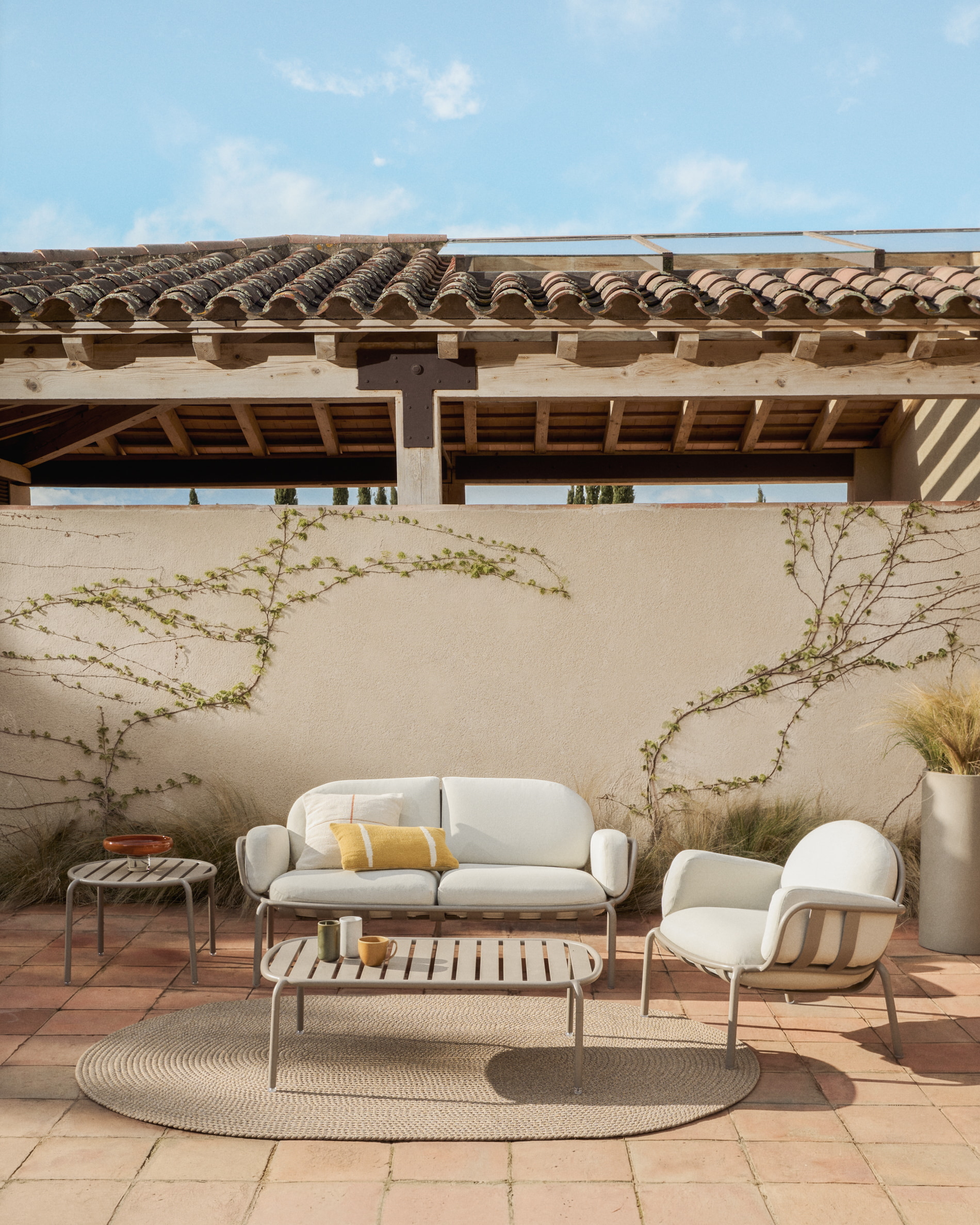Kave Home Outdoor Fauteuil 'Joncols' kleur Taupe