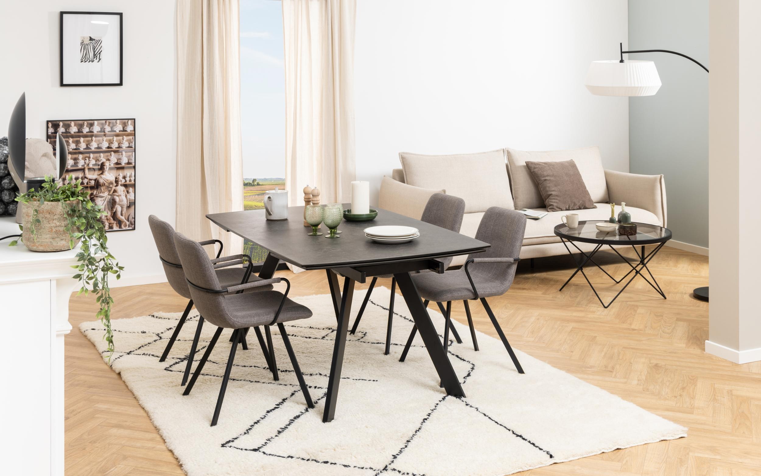 Bendt Uitschuifbare Eettafel 'Cresencio' Keramiek, 160/240 x 97cm