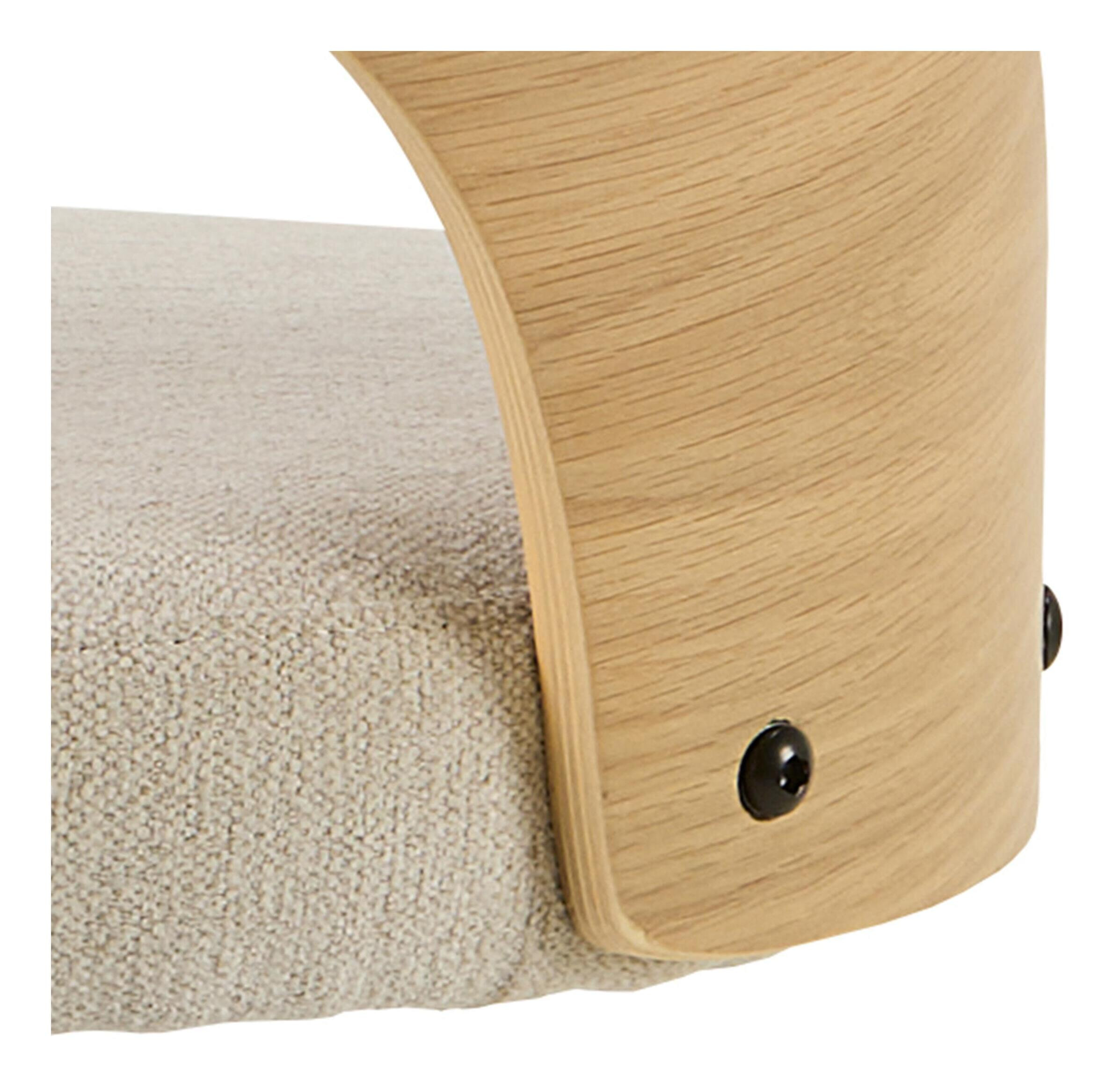 Bendt Draaibare Barkruk 'Vila' kleur Beige/Naturel (zithoogte 62-84cm)