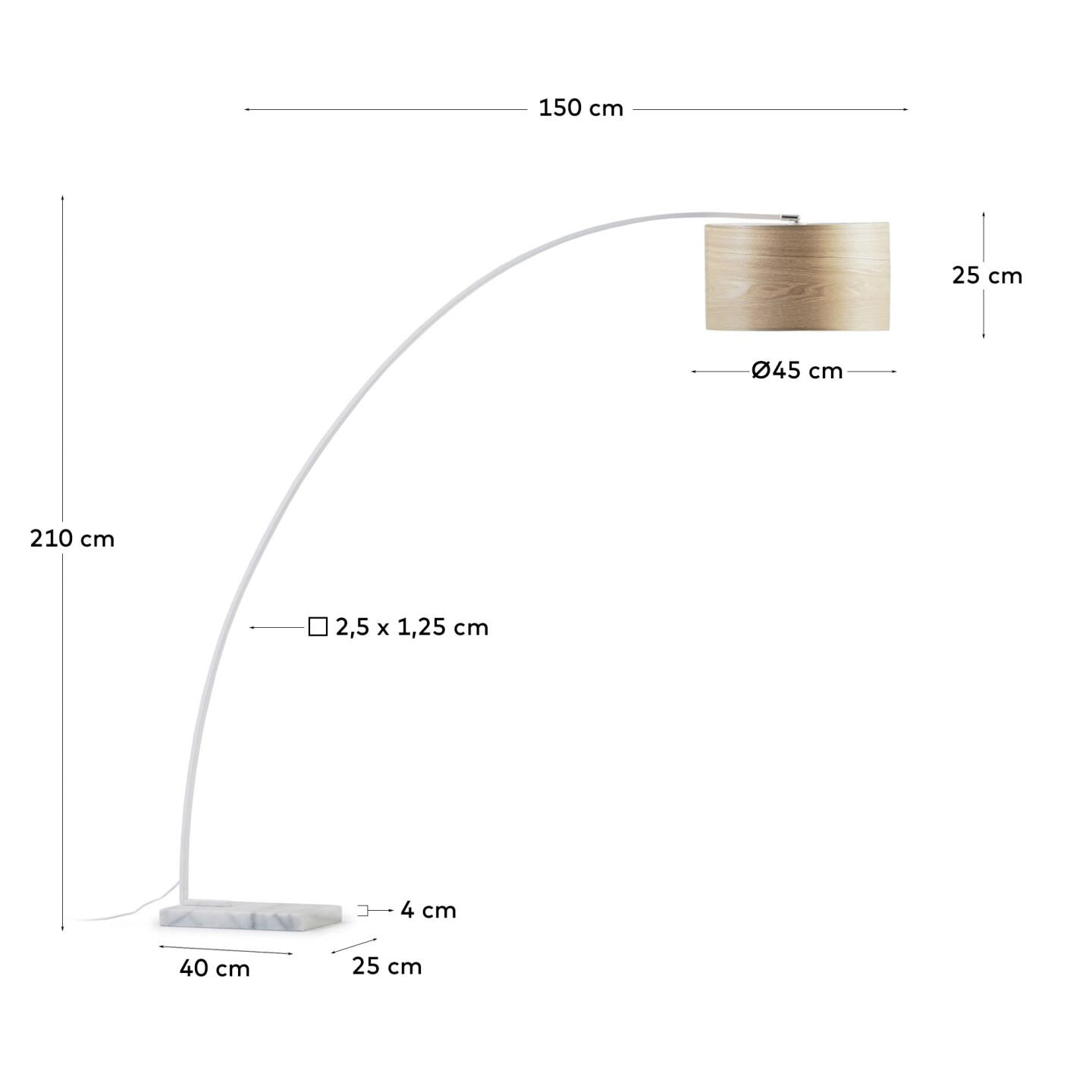 Kave Home Vloerlamp 'Juhe' kleur Naturel