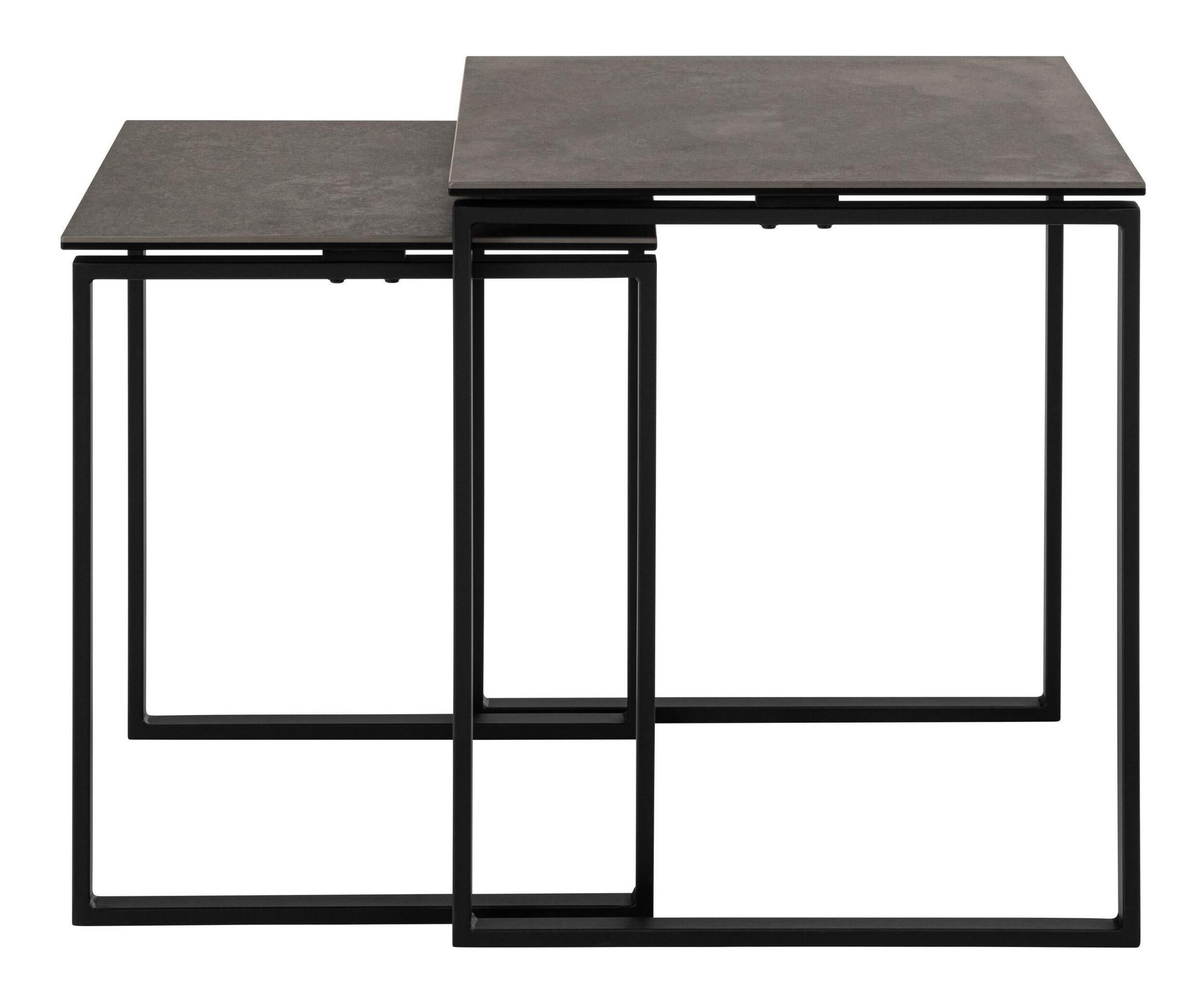 Bendt Salontafel 'Lone' Keramiek, Set van 2 stuks, kleur Zwart