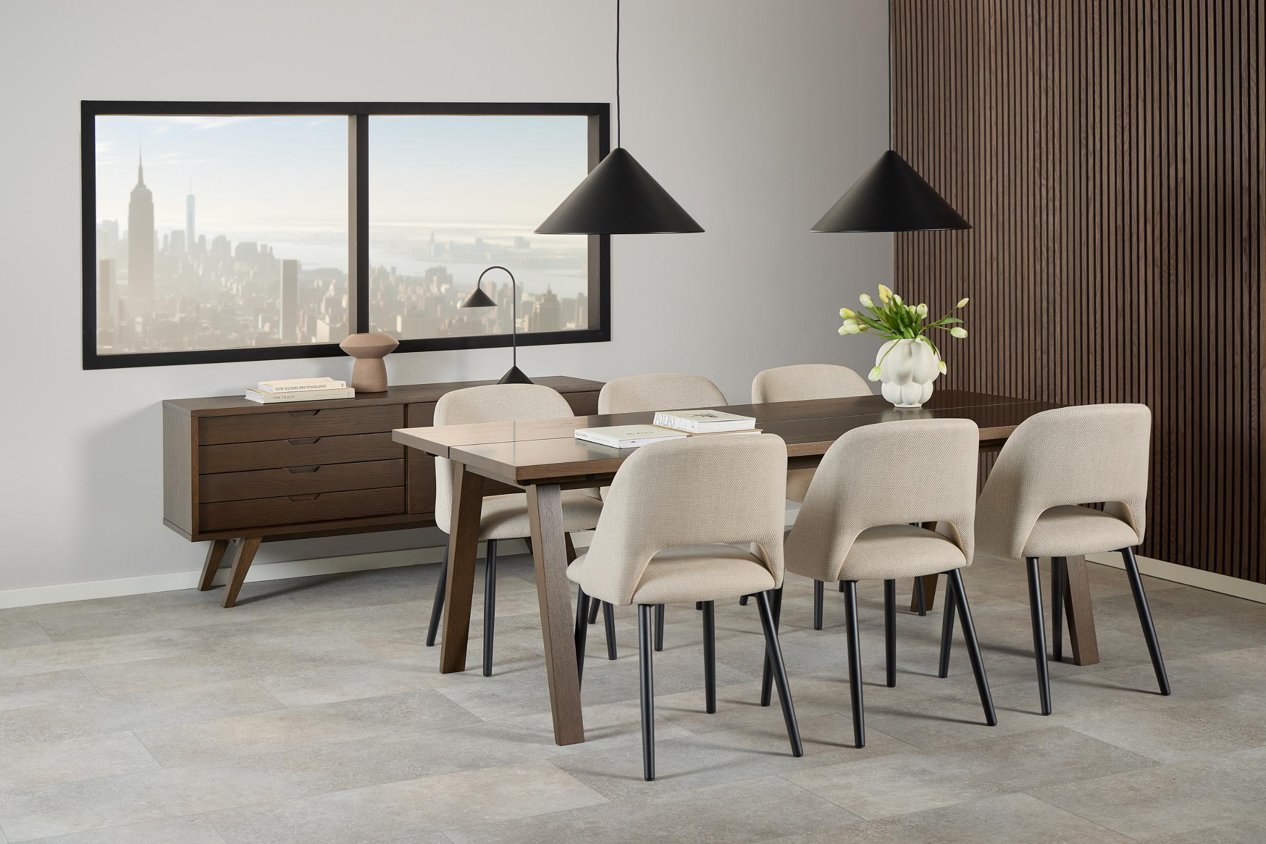 Bendt Uitschuifbare Eettafel 'Mads' Gerookt Eiken, 200/243/286 x 95cm