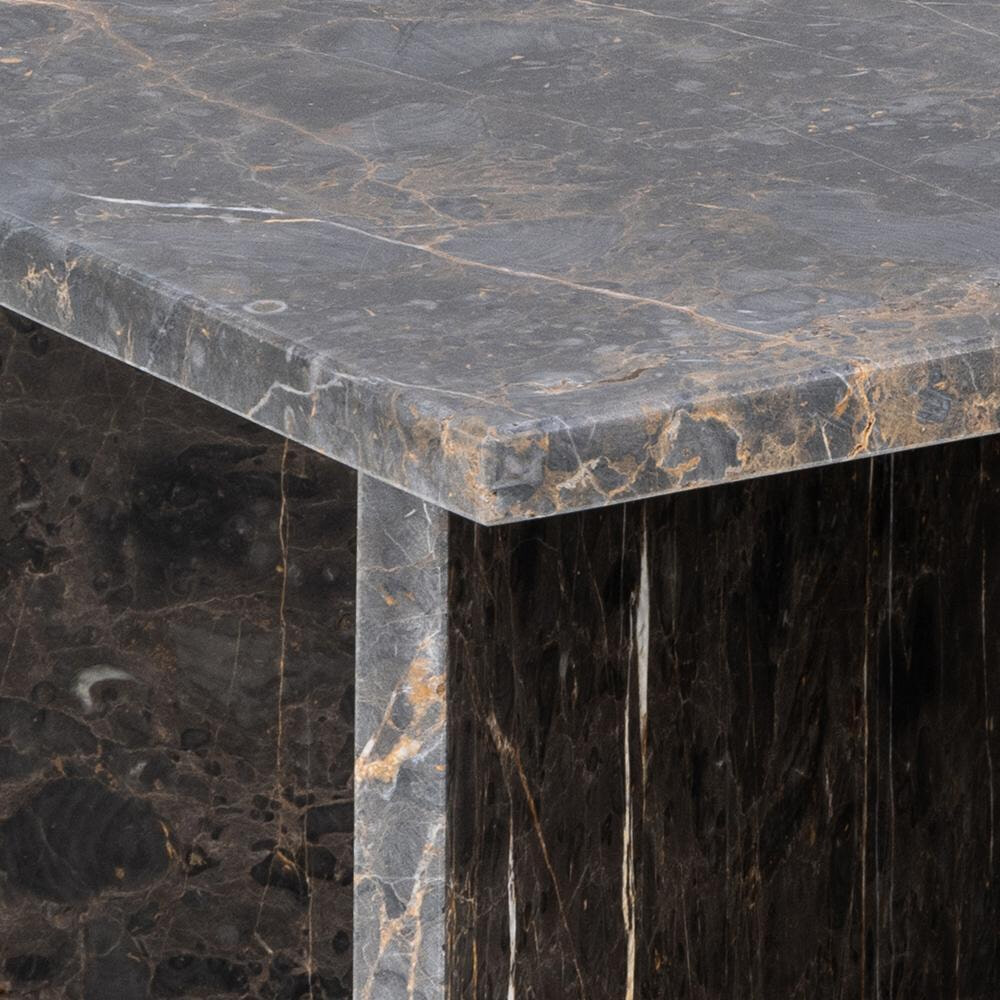 Bendt Vierkante Salontafel 'Shaunika' Marmer, 90 x 90cm, kleur Grijs/Bruin