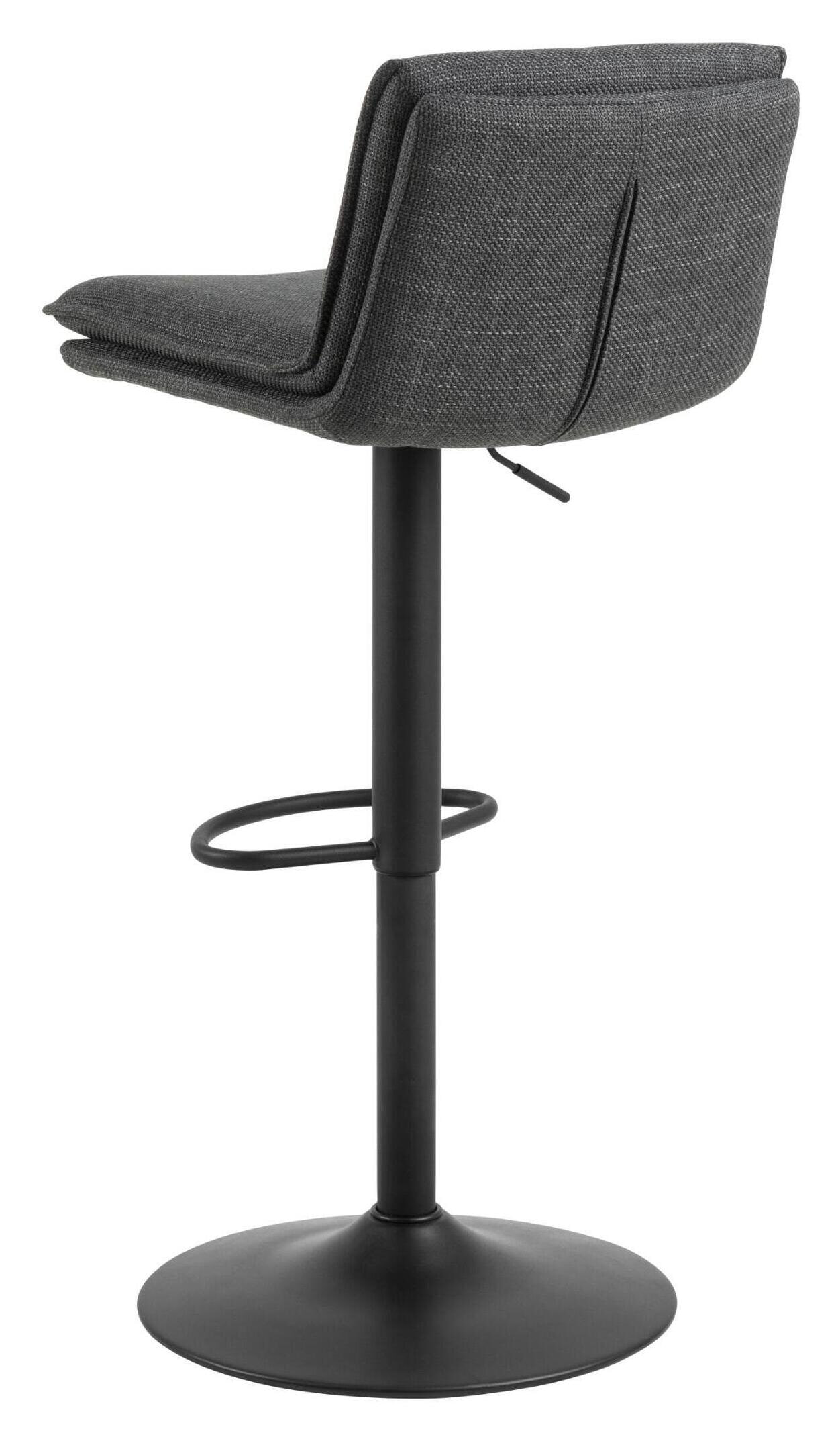 Bendt Draaibare Barkruk 'Ulysses' kleur Donkergrijs (zithoogte 68-89cm)