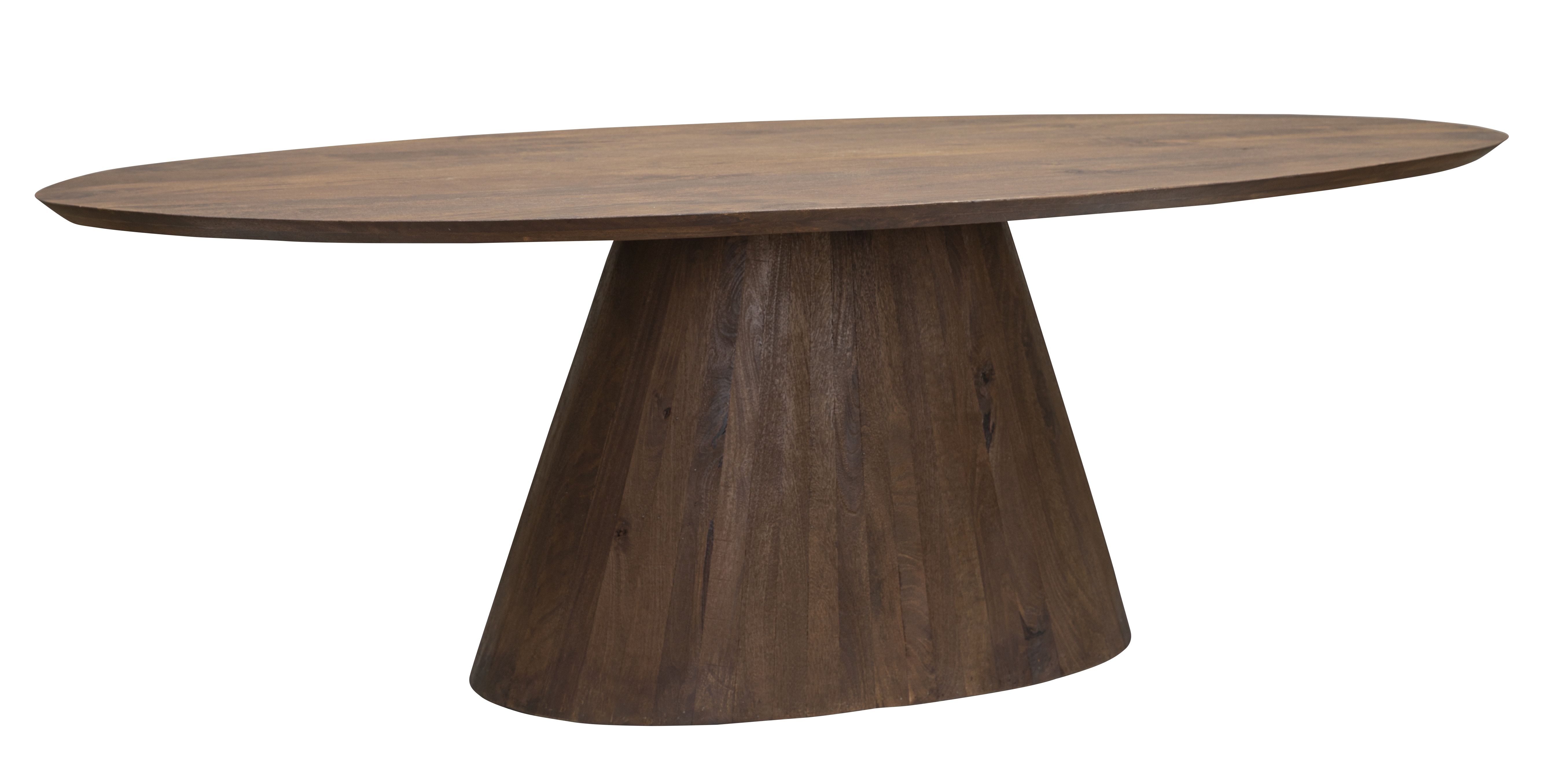 Tower Living Ovale Eettafel 'Premana' Mangohout, 260 x 120cm, kleur Bruin