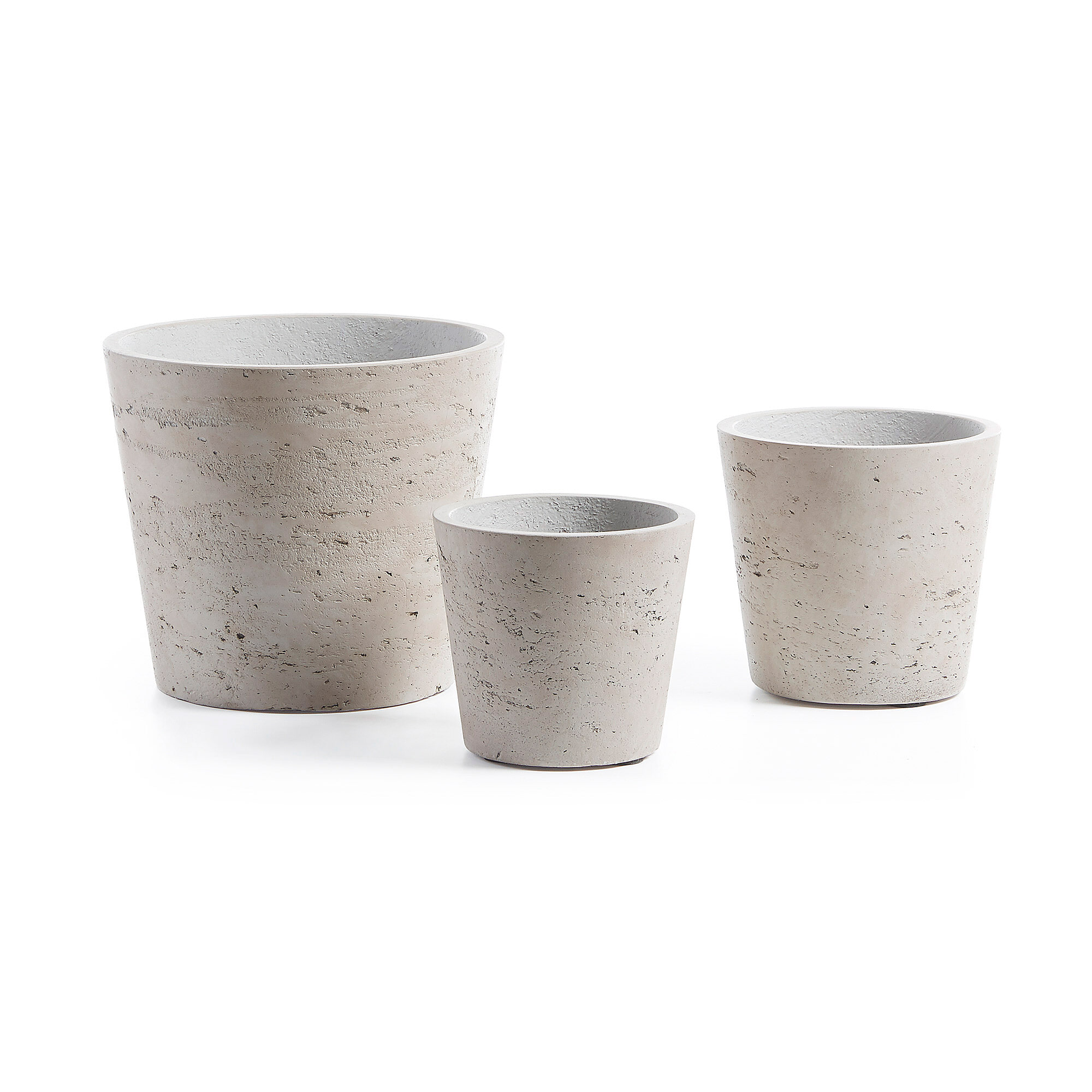 Kave Home Plantenpot 'Low' Set van 3 stuks