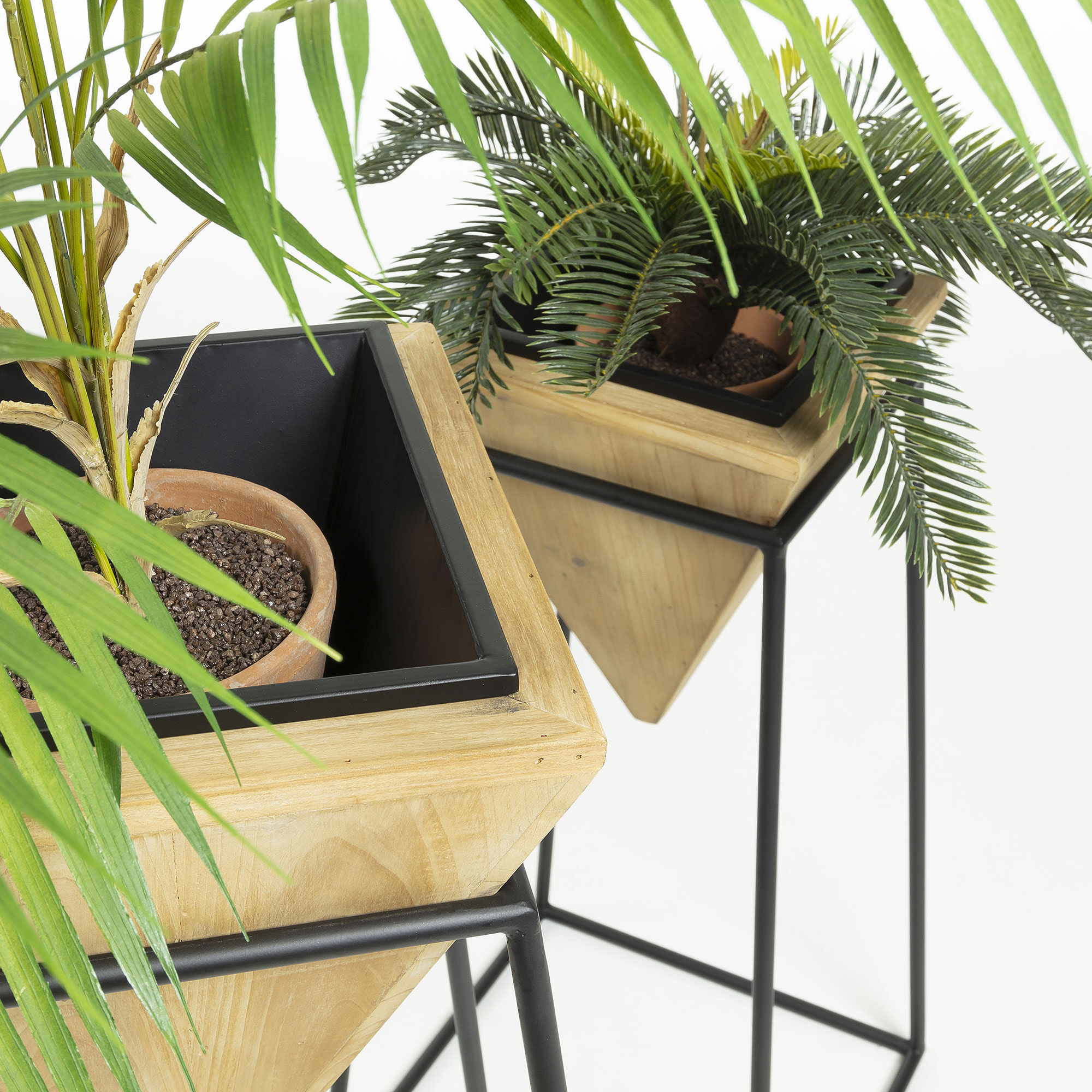 Kave Home Plantenpot 'Stared' Set van 2 stuks
