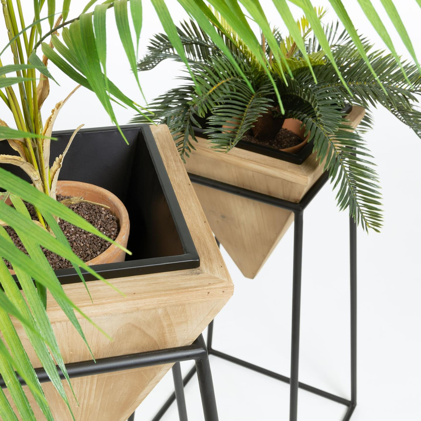 Kave Home Plantenpot 'Stared' Set van 2 stuks