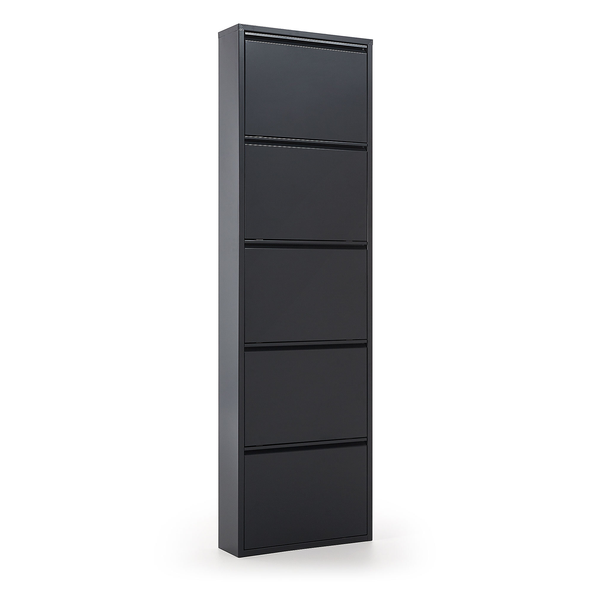Kave Home Schoenenkast 'Ode' 5-deurs, kleur Zwart