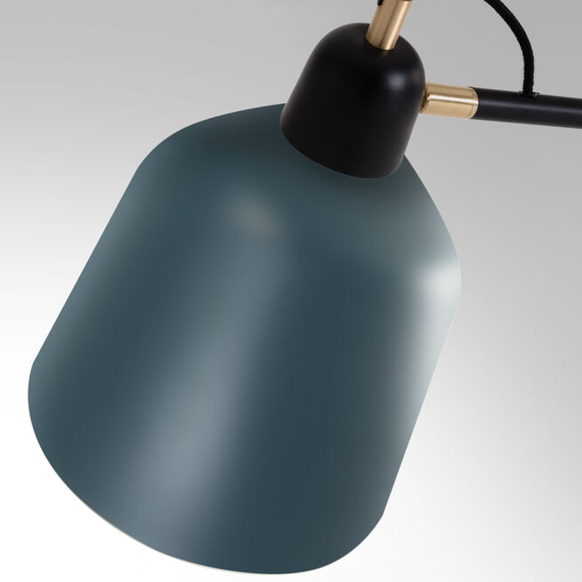 Kave Home Vloerlamp 'Olimpia' 147cm, kleur Petrolblauw