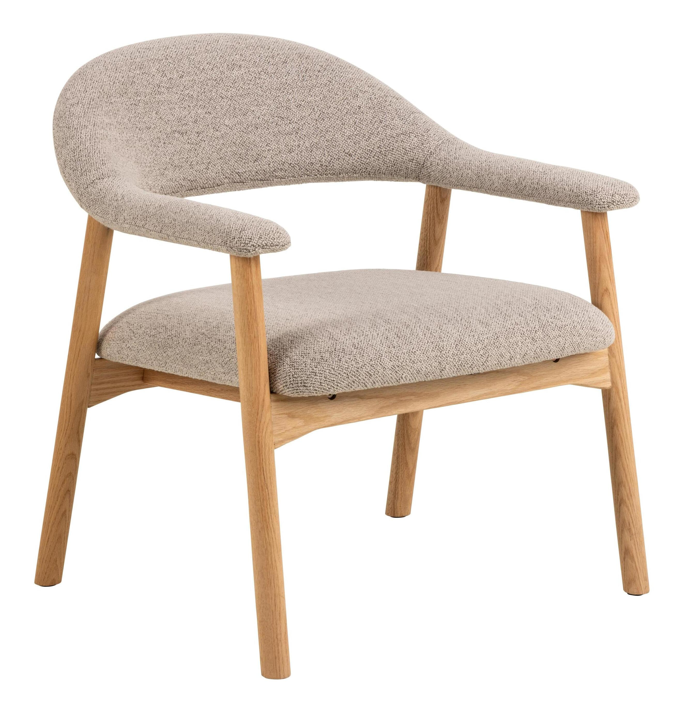Bendt Fauteuil Gerado Eikenhout en Bouclé - Beige