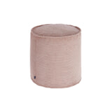 Kave Home Poef 'Zina' Rib, 40cm, kleur Roze
