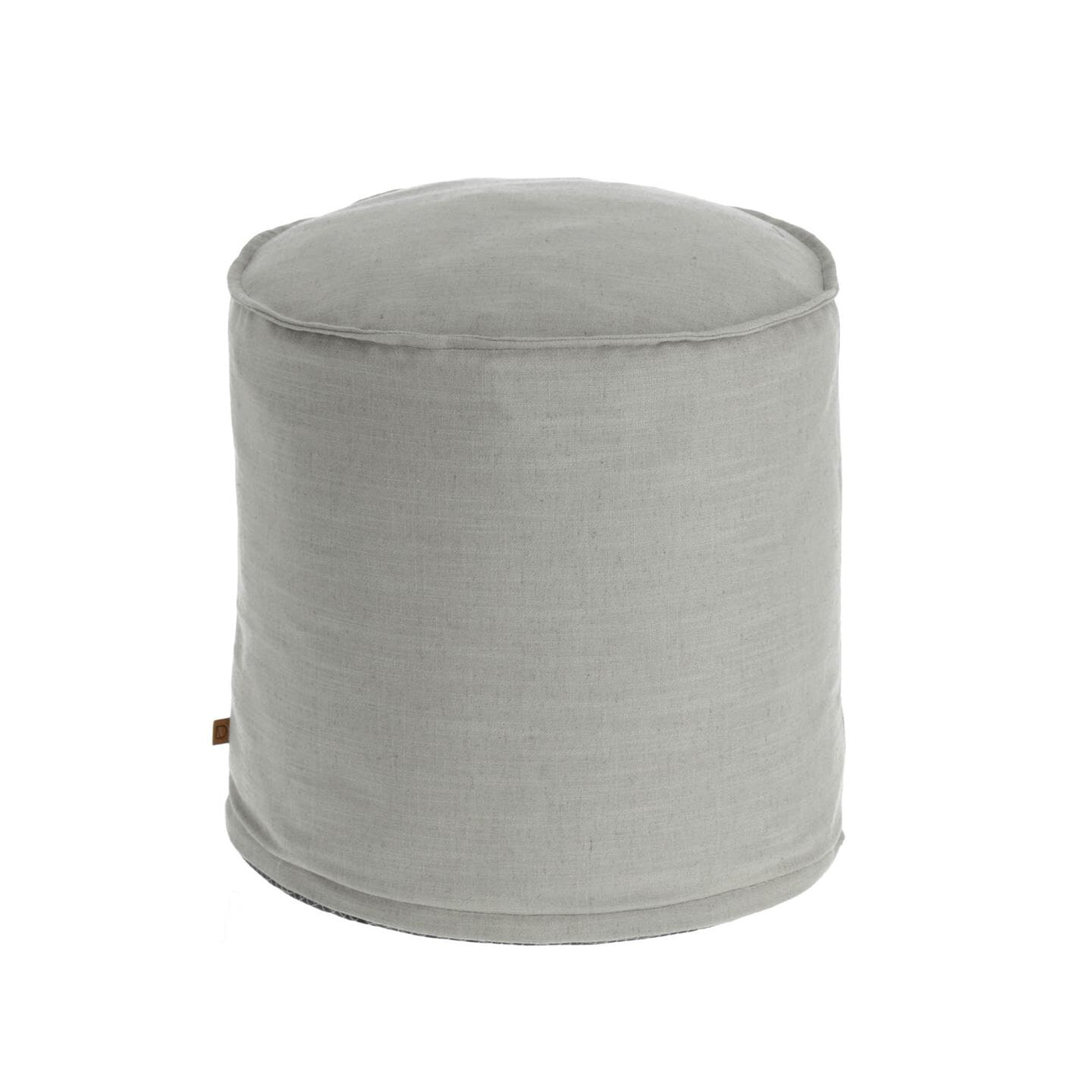 Kave Home Poef 'Maelina' 42cm, kleur Grijs Kave Home Poef 'Maelina' 42cm, kleur Grijs