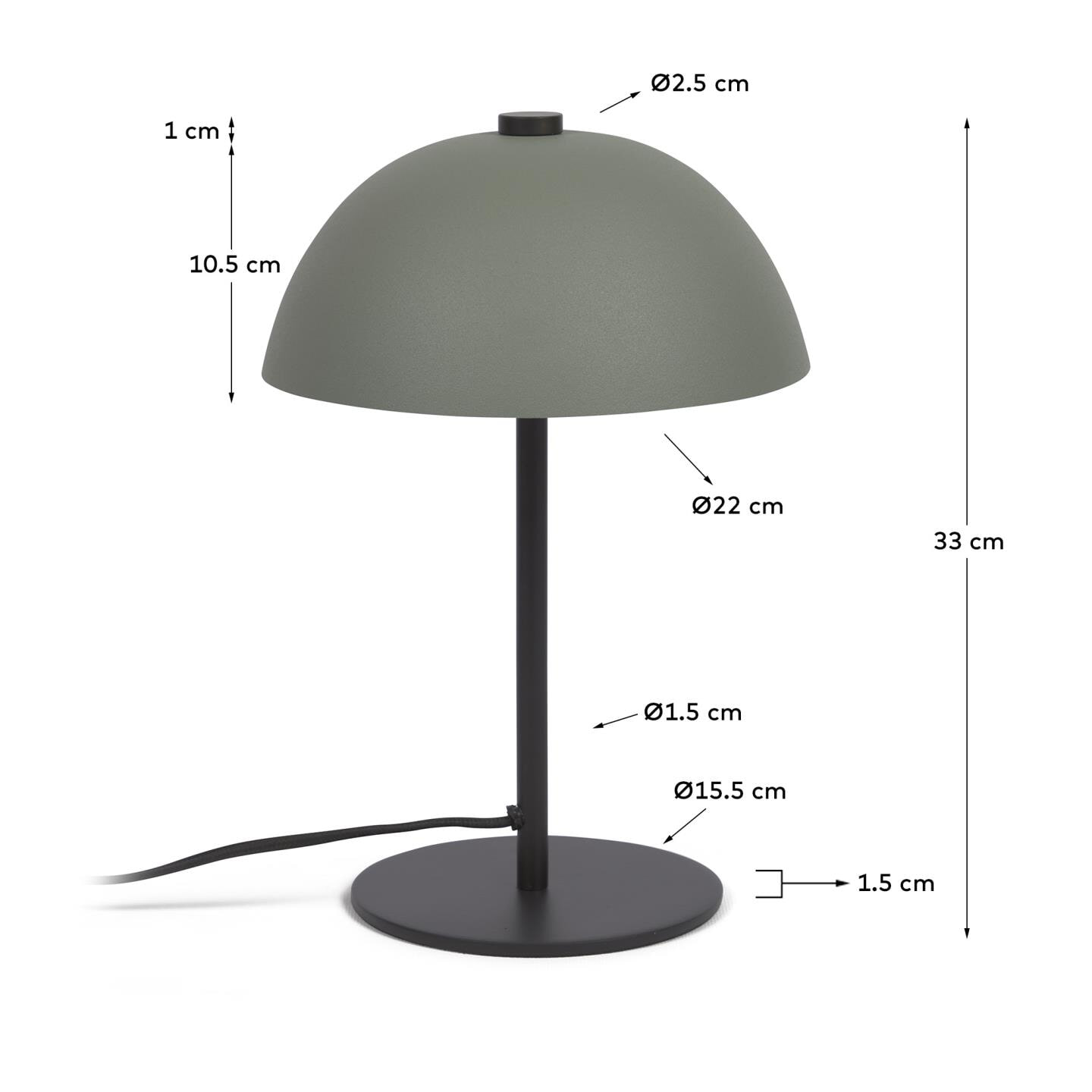 Kave Home Tafellamp 'Aleyla' kleur Groen