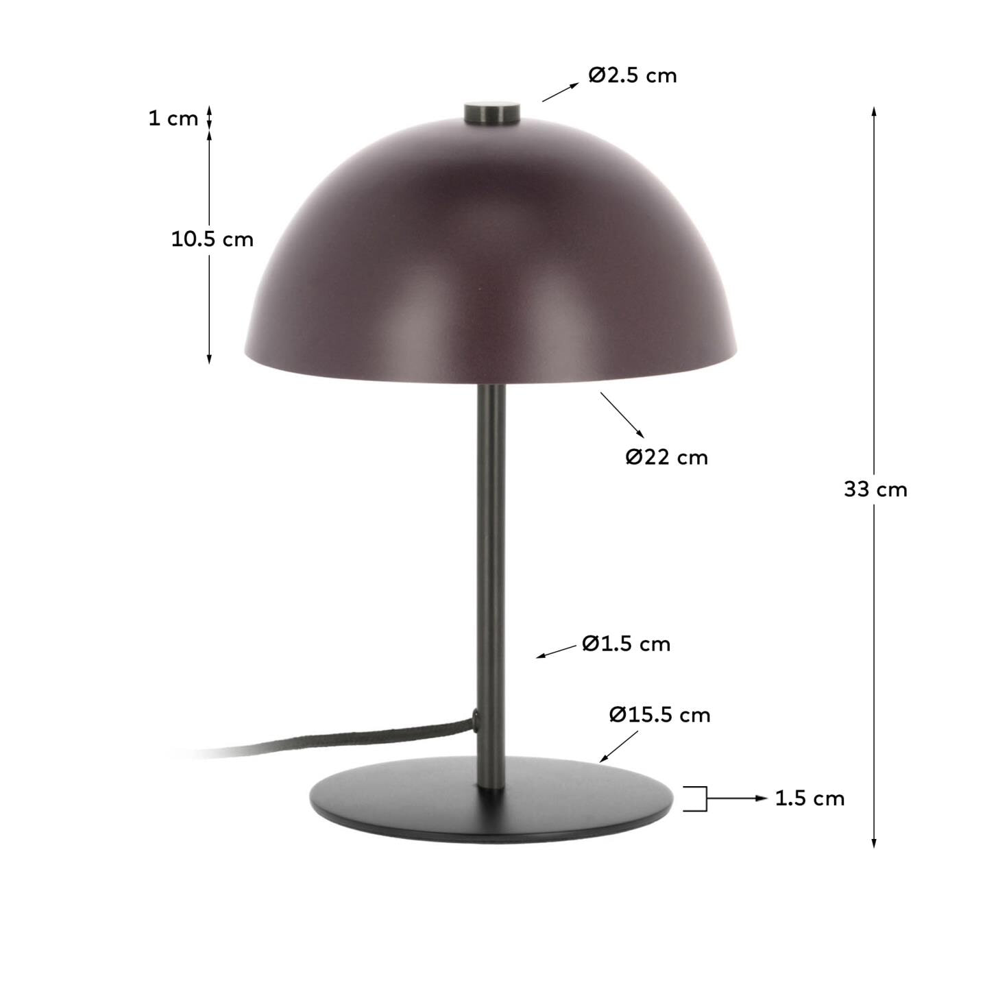 Kave Home Tafellamp 'Aleyla' kleur Rood