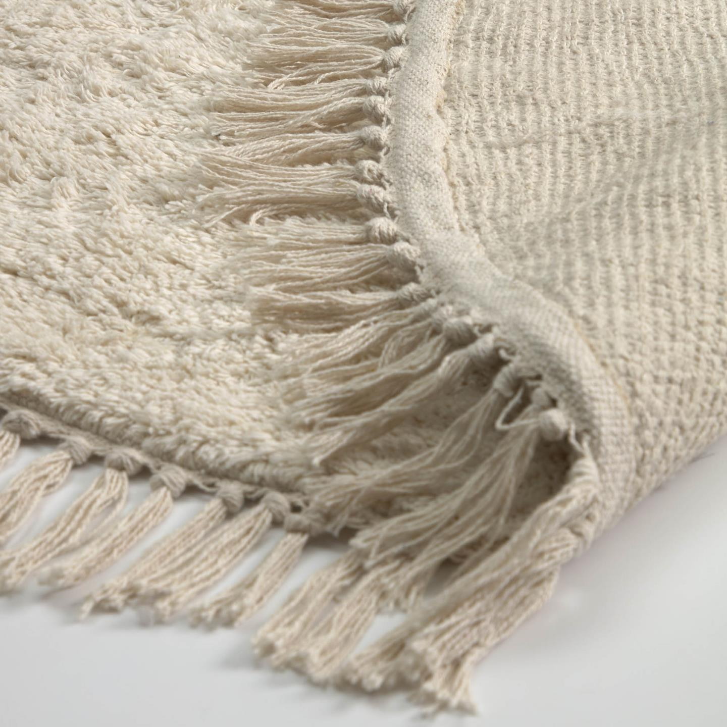 Kave Home Vloerkleed 'Orwen' 100cm, kleur Beige