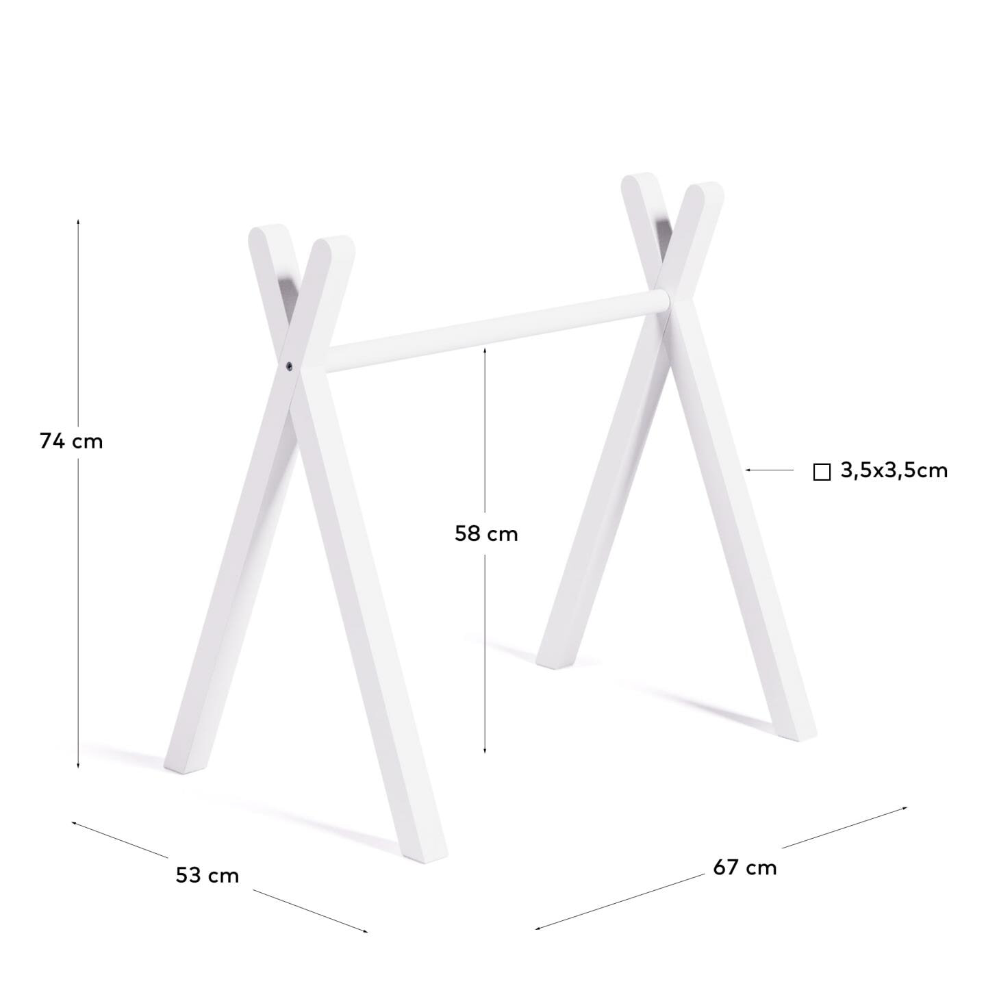 Kave Home Babygym 'Maralis' 74 x 53cm, kleur Wit