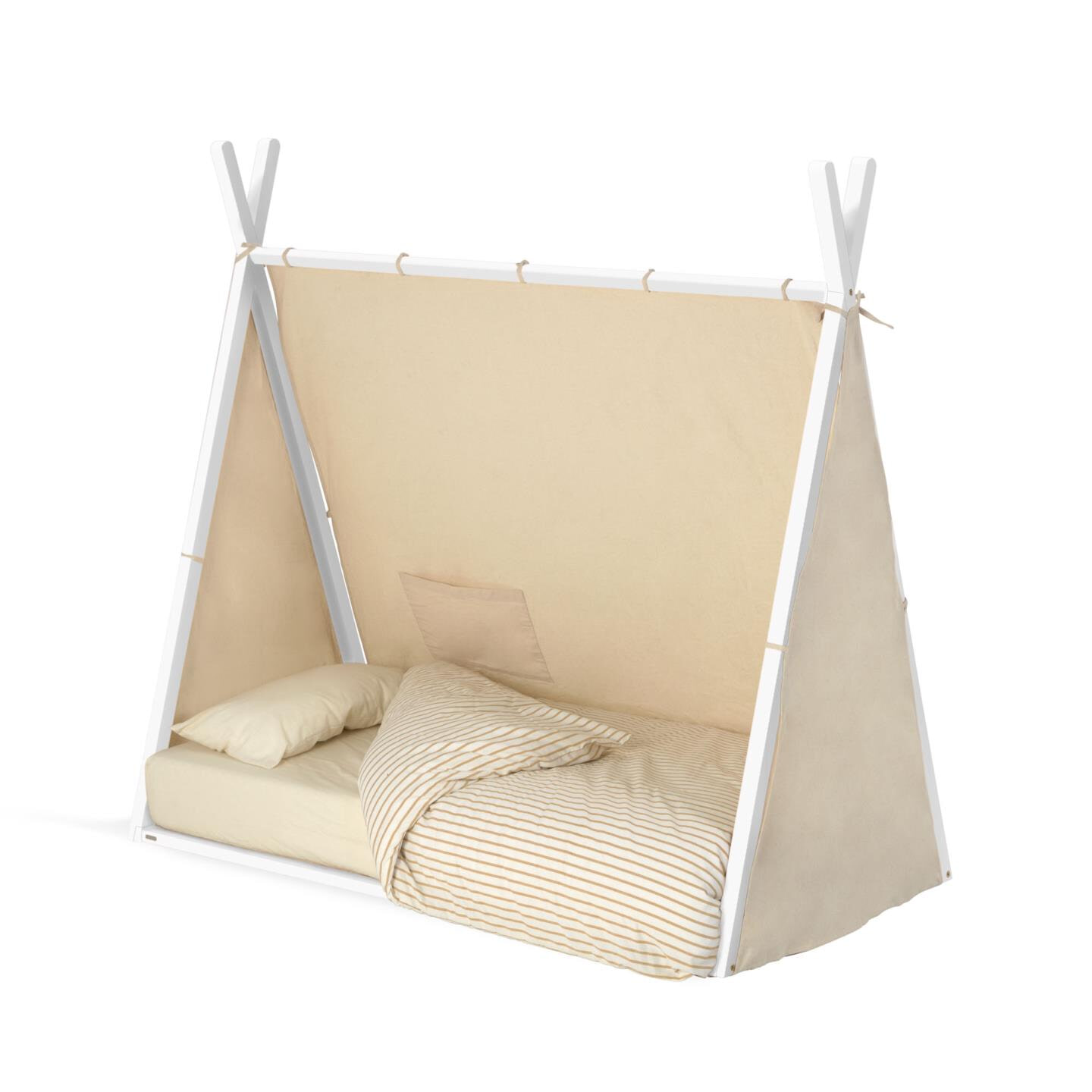 Kave Home Kinderbed 'Maralis' Tipi, 70 x 140cm, kleur Wit