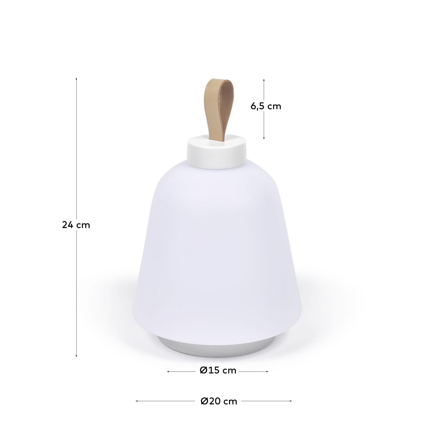 Kave Home Tafellamp 'Udiya' Oplaadbaar, kleur Wit