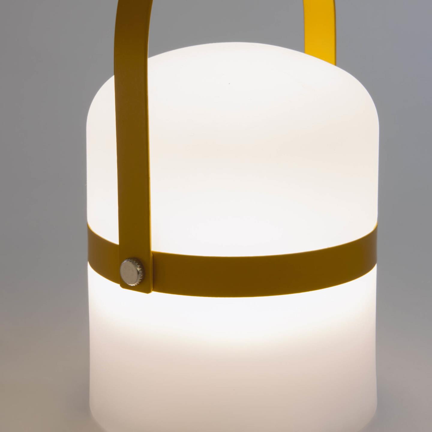 Kave Home Tafellamp 'Ridley' LED, oplaadbaar, kleur Mosterdgeel
