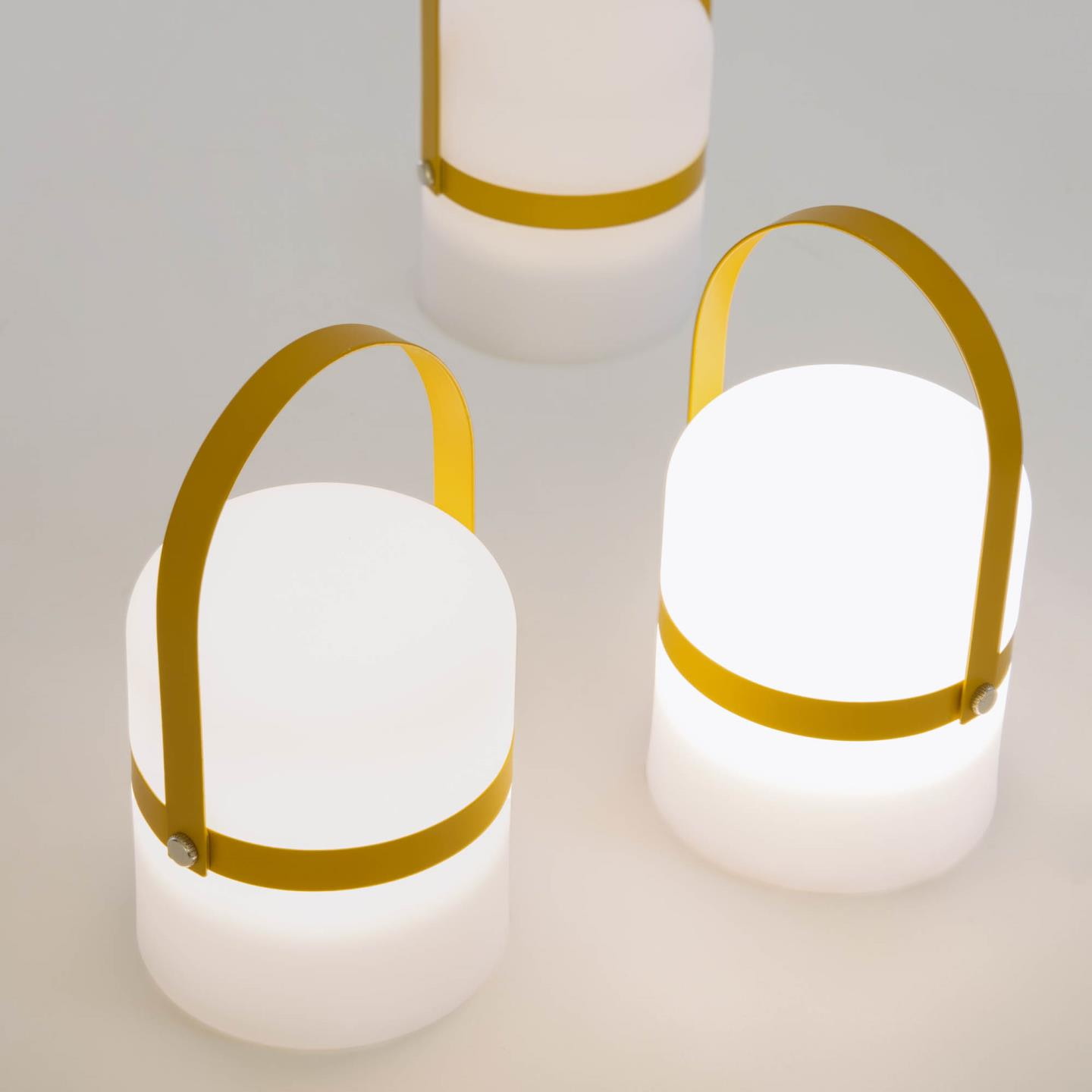 Kave Home Tafellamp 'Ridley' LED, oplaadbaar, kleur Mosterdgeel