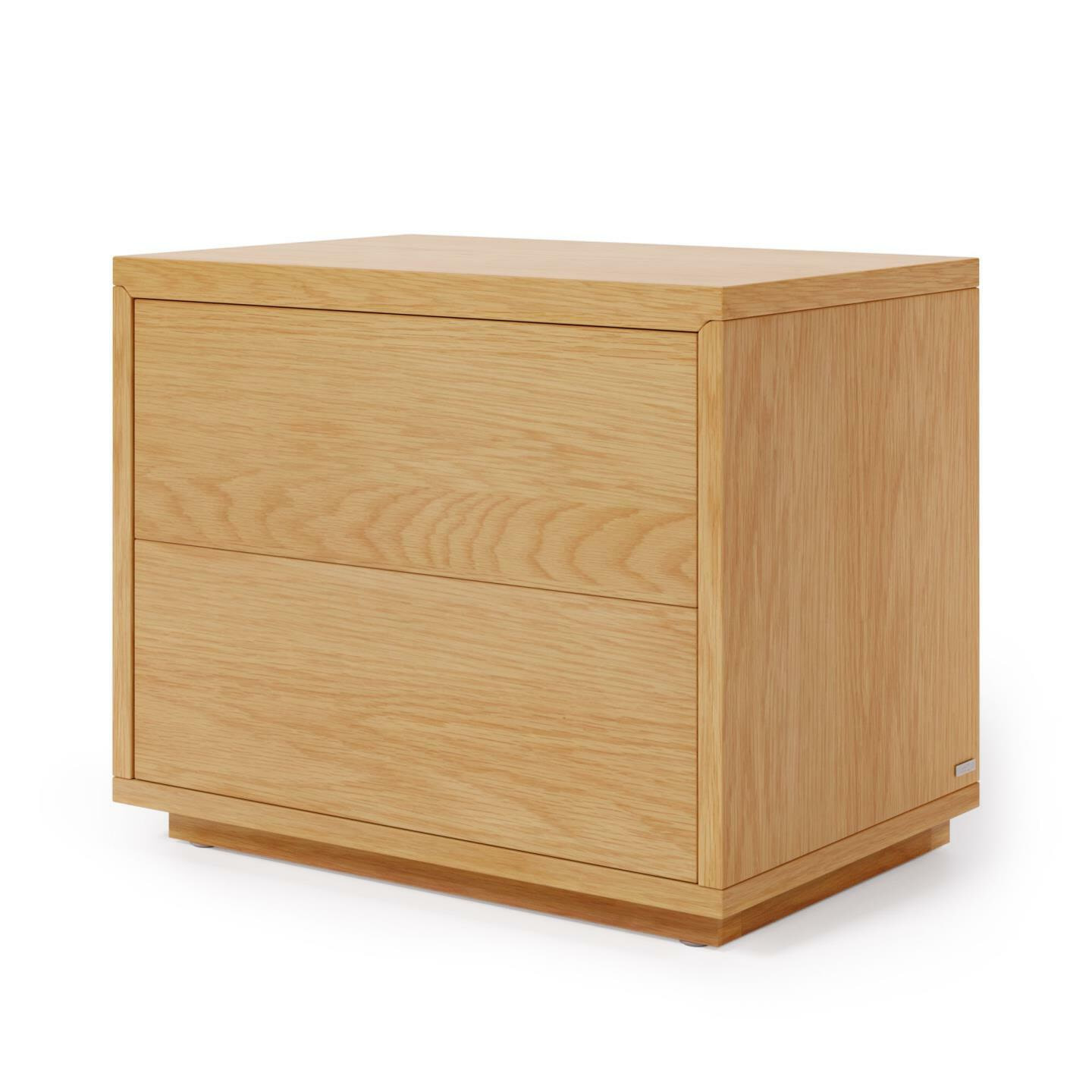 Kave Home - Abilen eiken fineer nachtkastje 53,4 x 43,6 cm FSC 100%