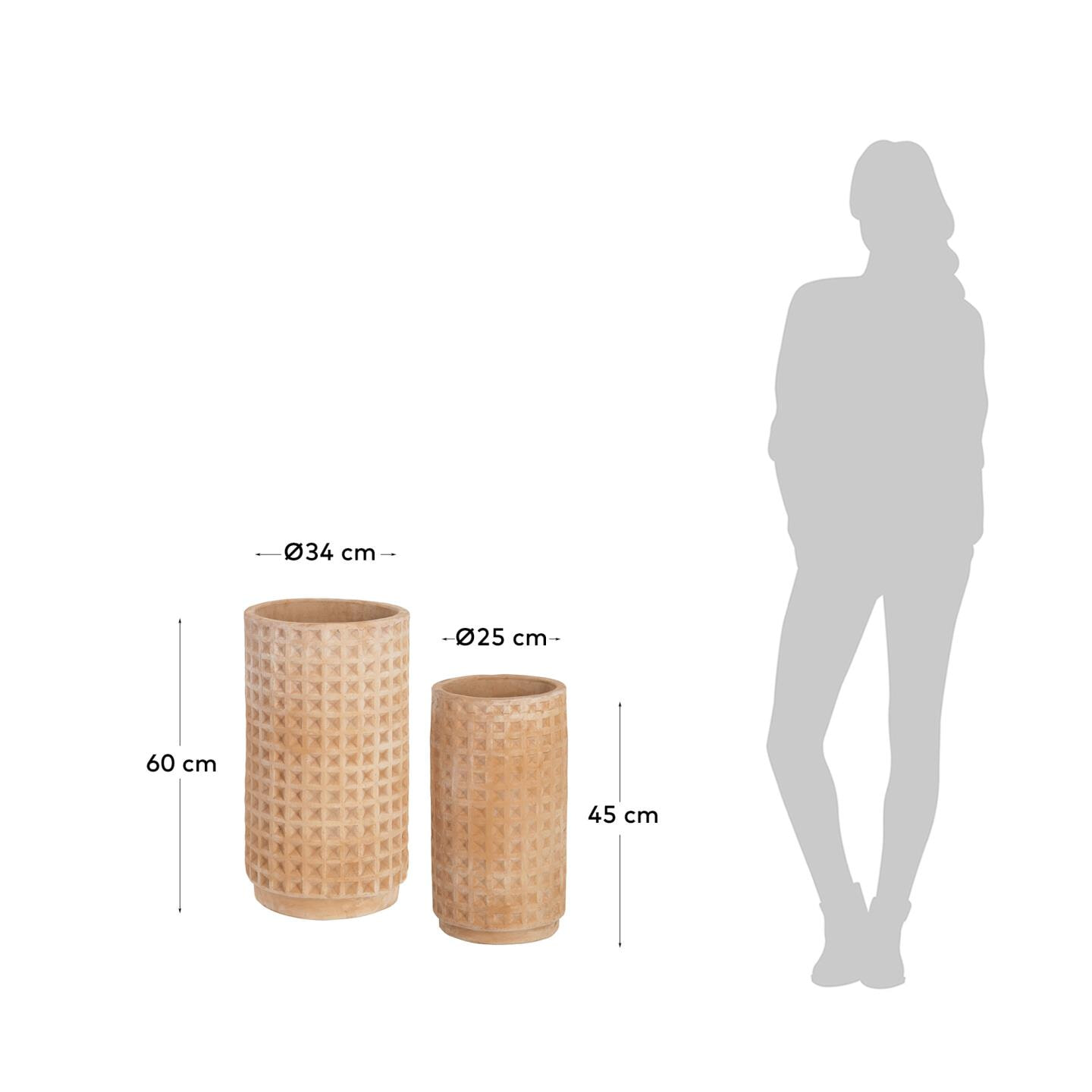 Kave Home Pot 'Celi' Set van 2 stuks