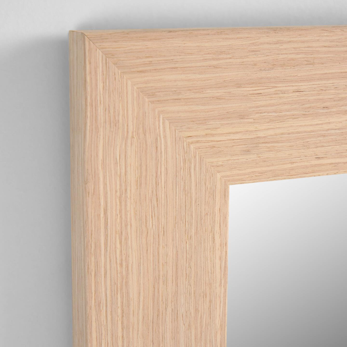 Kave Home Spiegel 'Yvaine' Brede Rand, 180 x 80cm, kleur Naturel