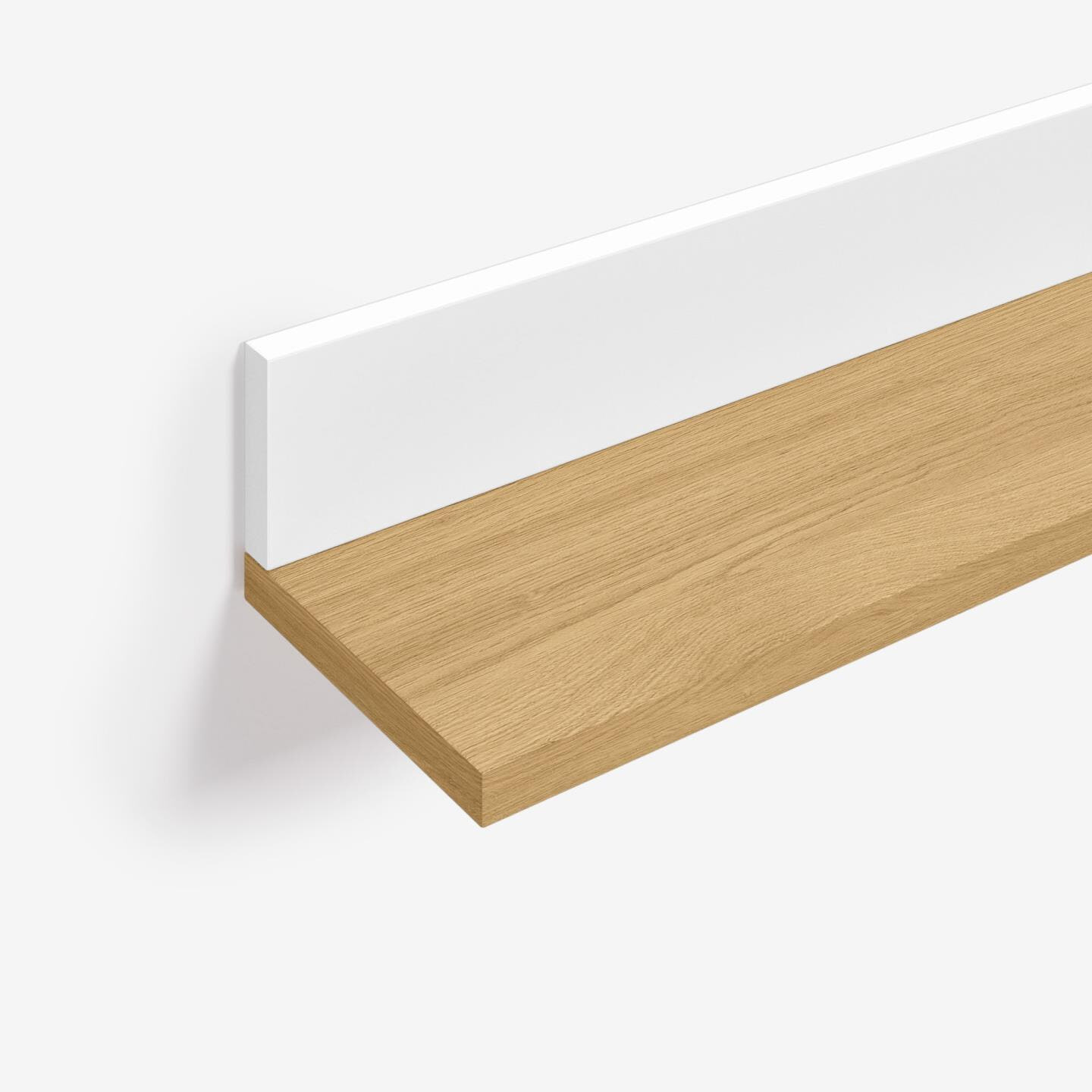 Kave Home Wandplank 'Abilen' Eiken, 80cm, kleur Wit