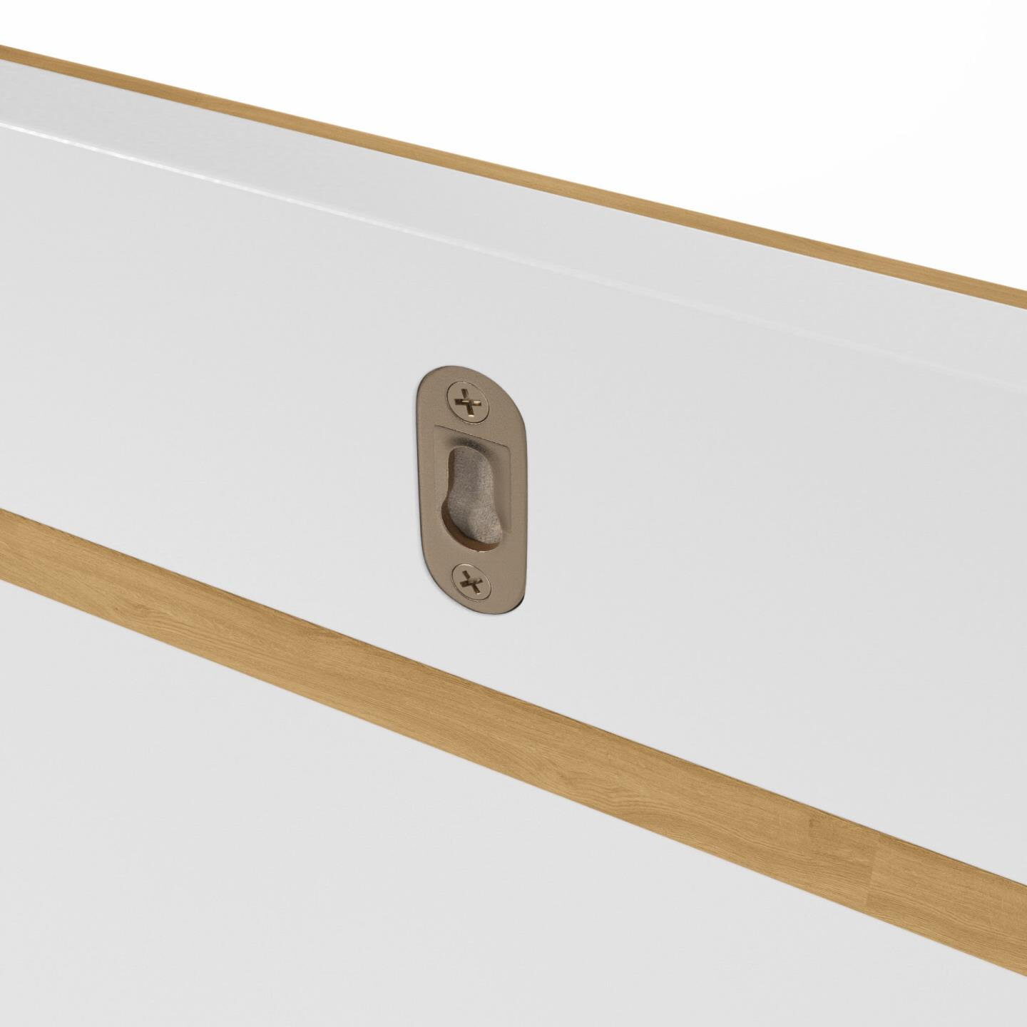 Kave Home Wandplank 'Abilen' Eiken, 80cm, kleur Wit