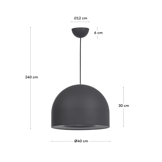 Kave Home Hanglamp 'Karina' kleur Zwart