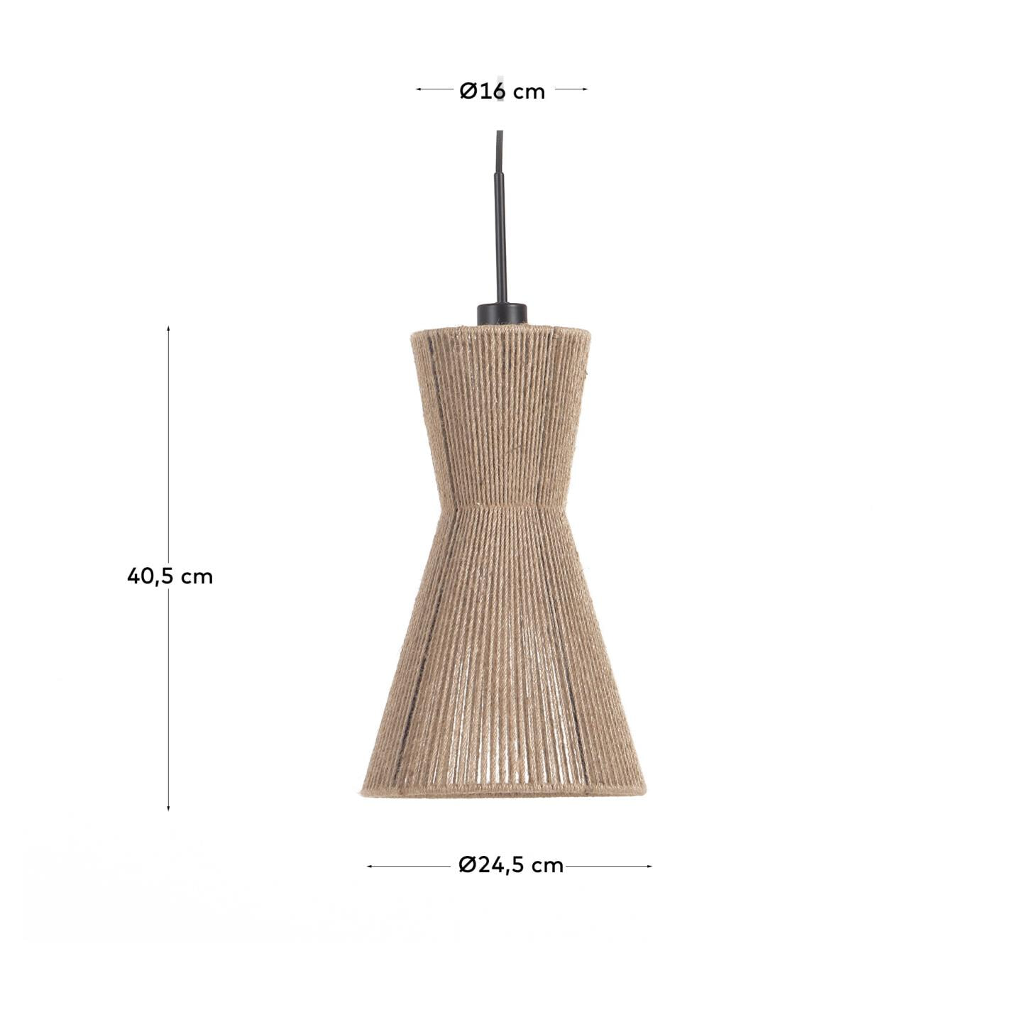 Kave Home Lampenkap 'Crista' Jute, Ø25cm