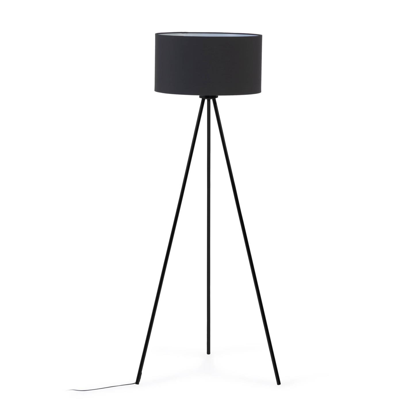 Kave Home Vloerlamp 'Ikia' kleur Zwart