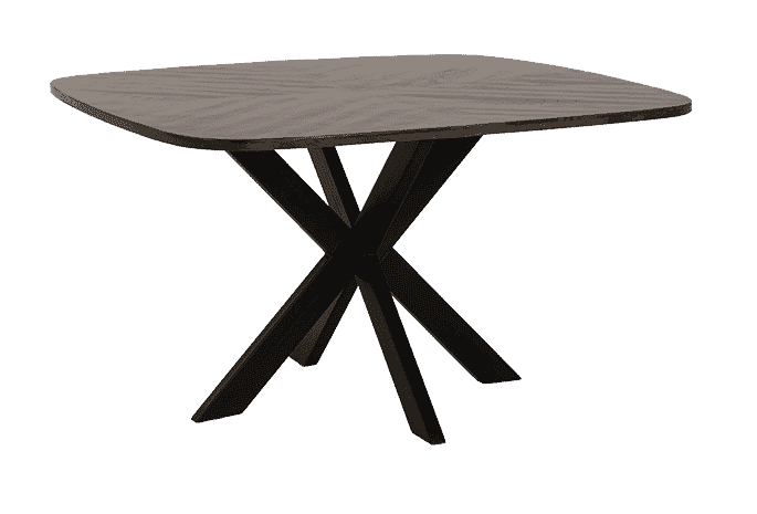 Tower Living Eettafel Silvi Mangohout, 130 x 130cm - Zwart - Ovaal