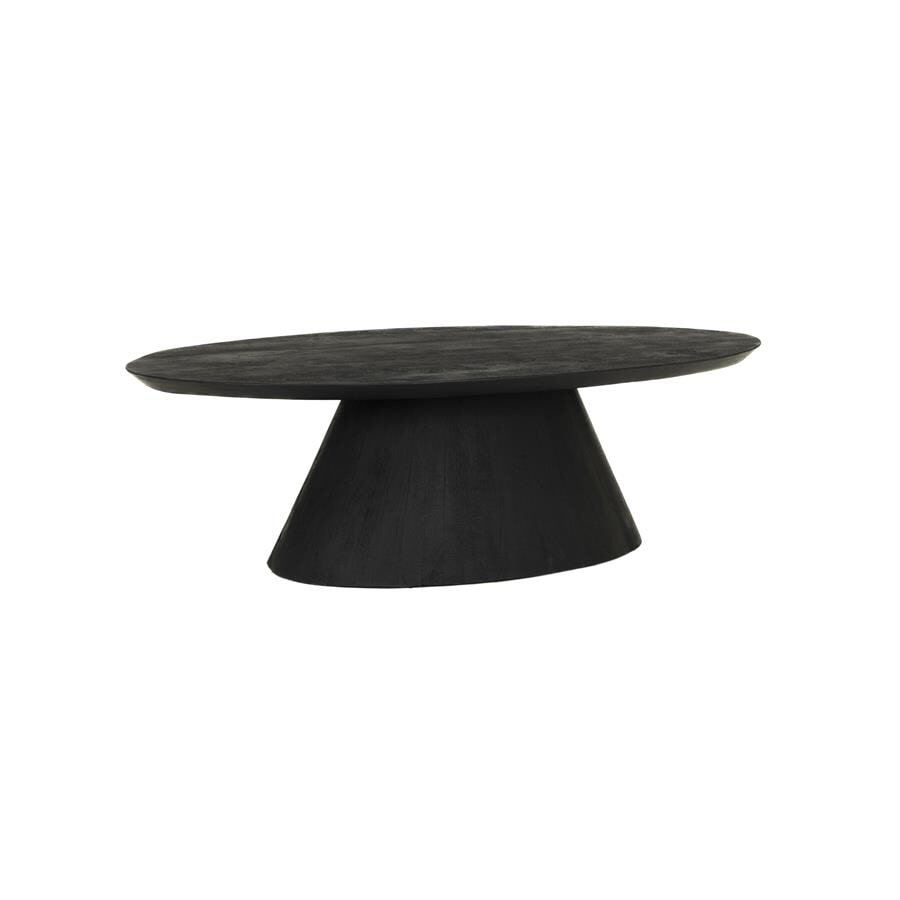 Tower Living Ovale Salontafel Premana Mangohout, 135 x 75cm - Zwart