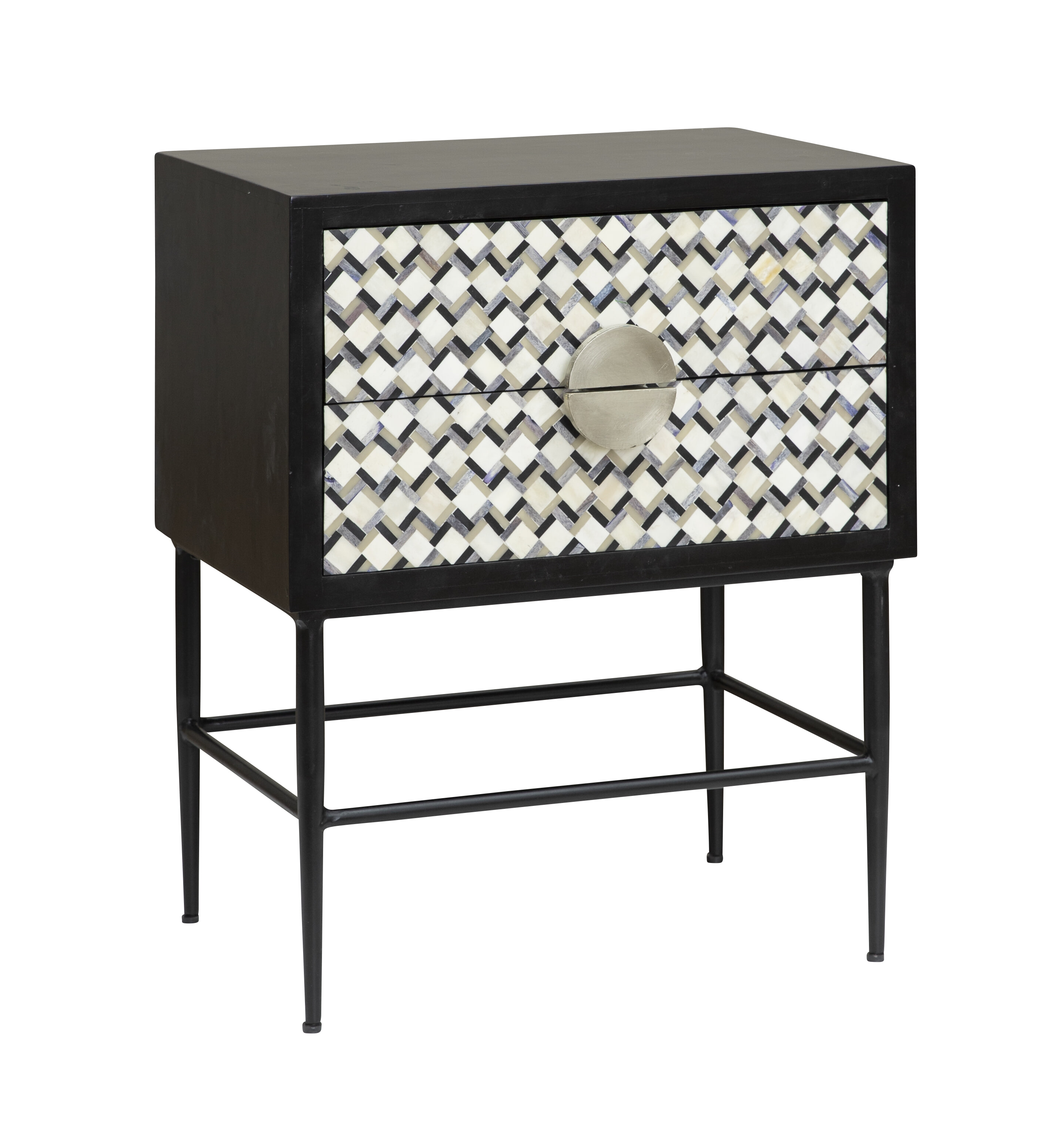 Tower Living Nachtkastje 'Brendola' Bone inlay, 60 x 40cm