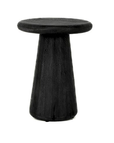 Tower Living Ronde Bijzettafel 'Asti' Mangohout, kleur Zwart