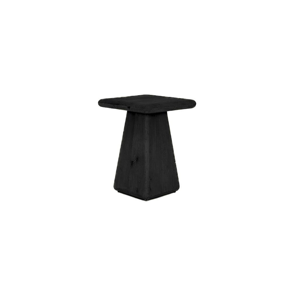 Tower Living Vierkante Bijzettafel 'Asti' Mangohout, 40 x 40cm, kleur Zwart