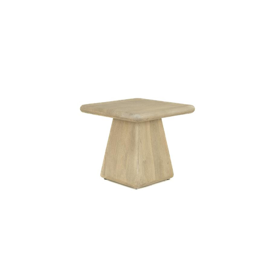 Tower Living Vierkante Bijzettafel Asti Mangohout, 60 x 60cm - Naturel