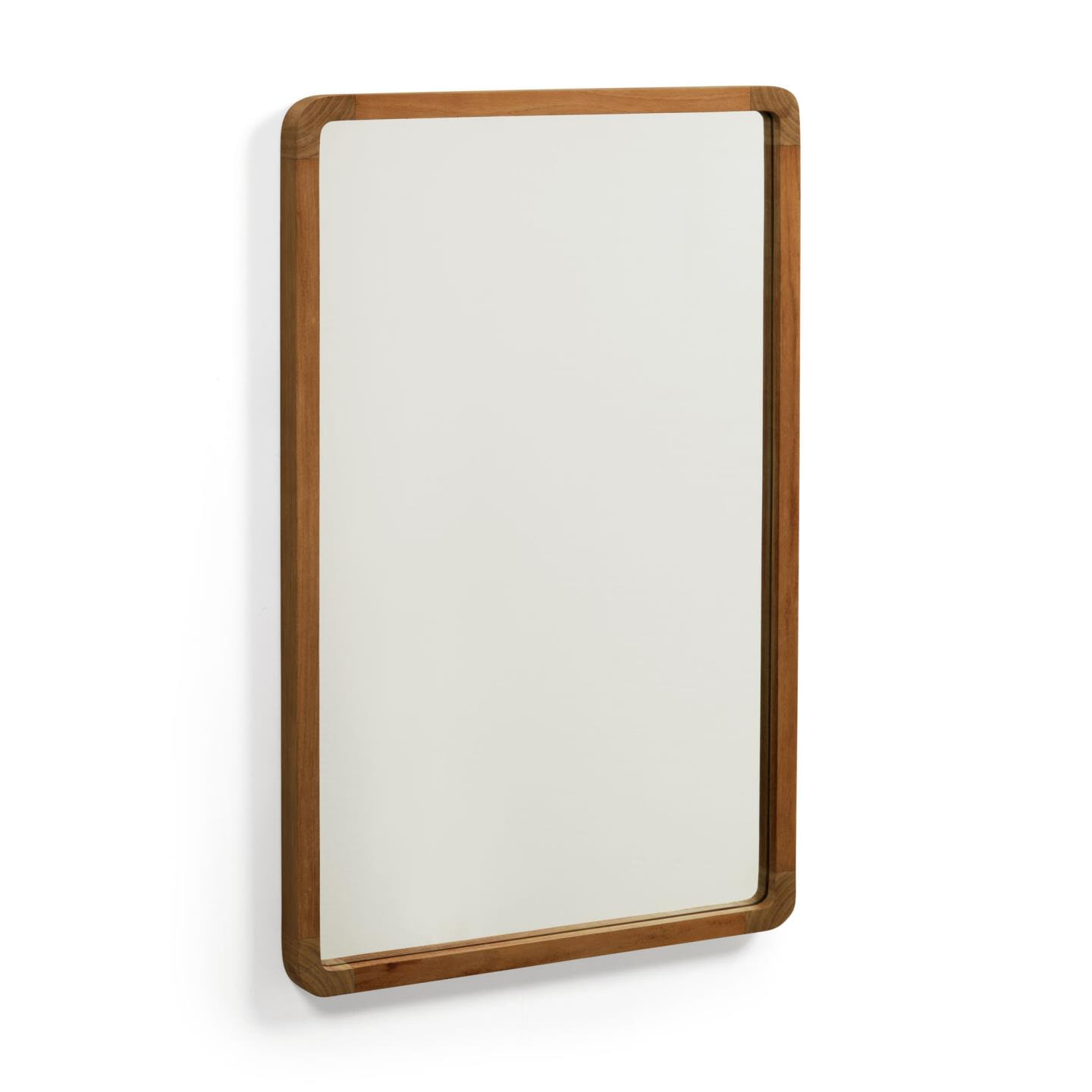 Kave Home Spiegel 'Shamel' Teakhout, 70 x 45cm, kleur Walnoot