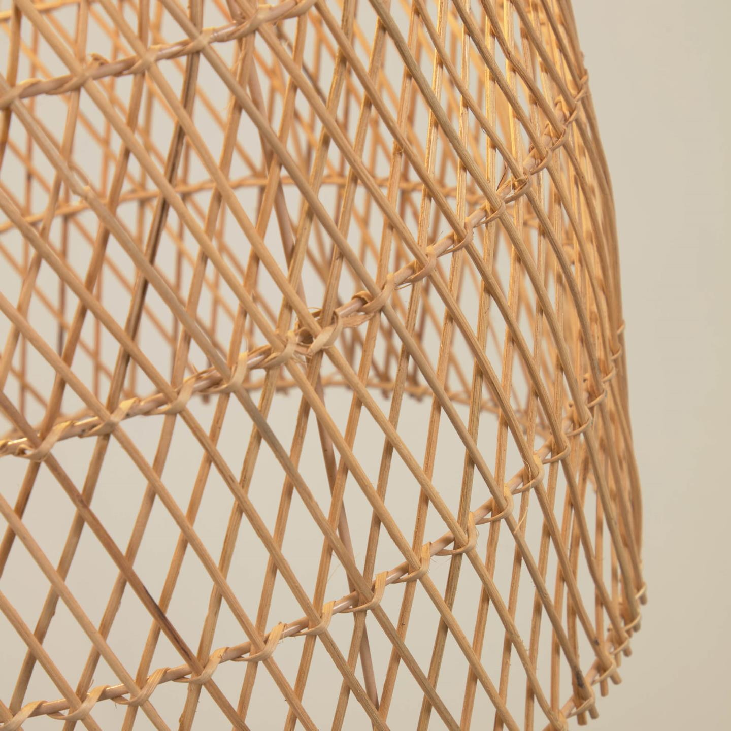 Kave Home Lampenkap 'Domitila' Rotan, Ø44cm, kleur Naturel