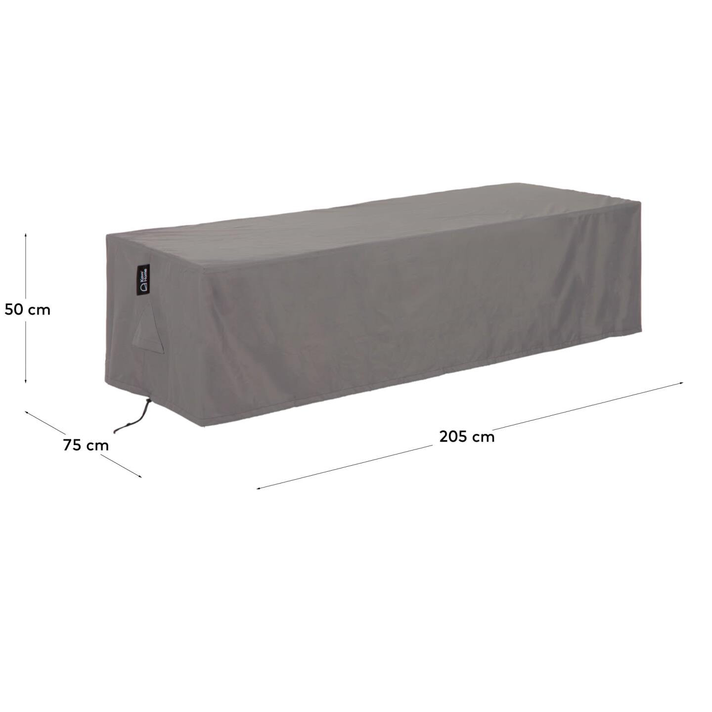 Kave Home Beschermhoes 'Iria' Voor ligstoelen, 205 x 75cm