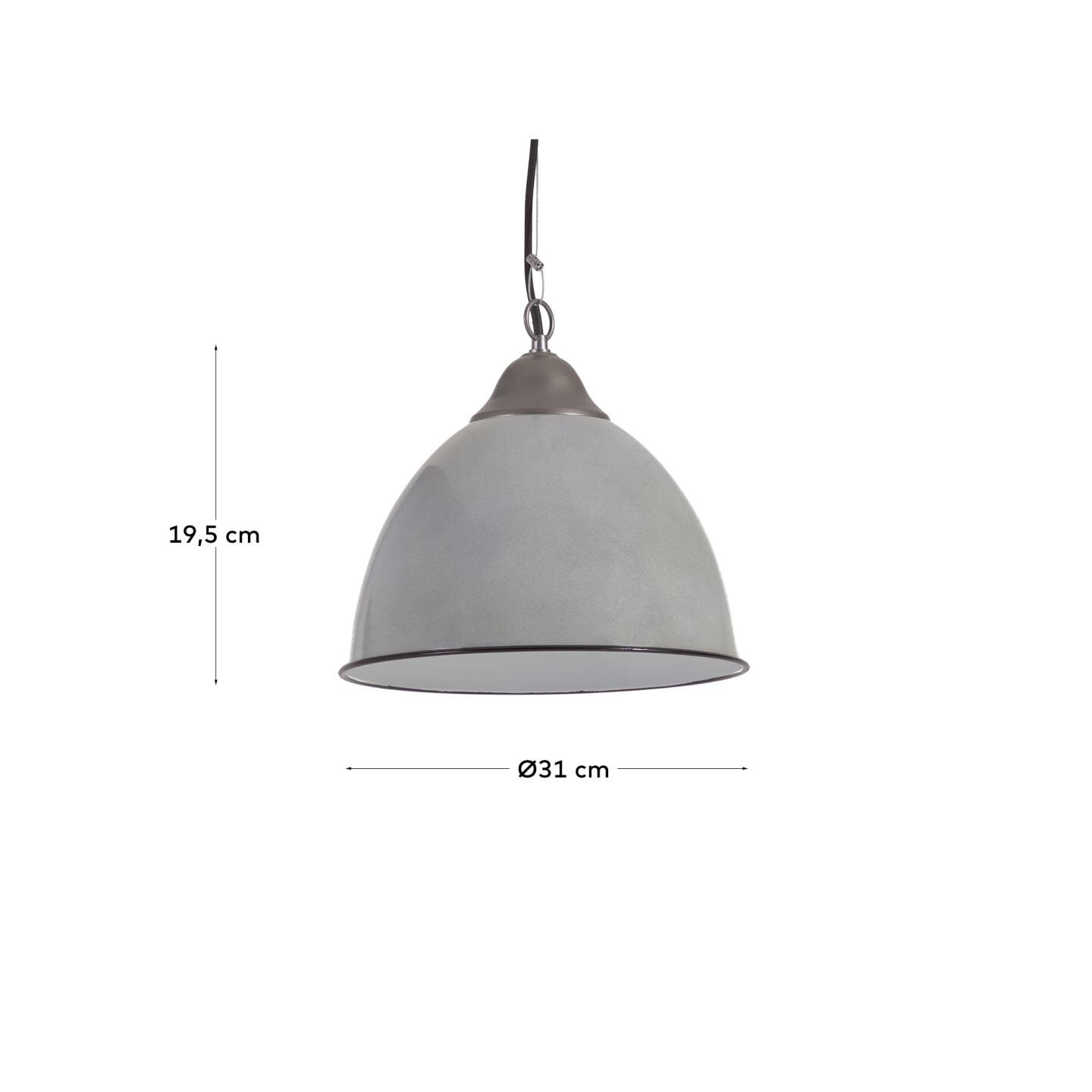 Kave Home Hanglamp 'Neus' Metaal, kleur Grijs