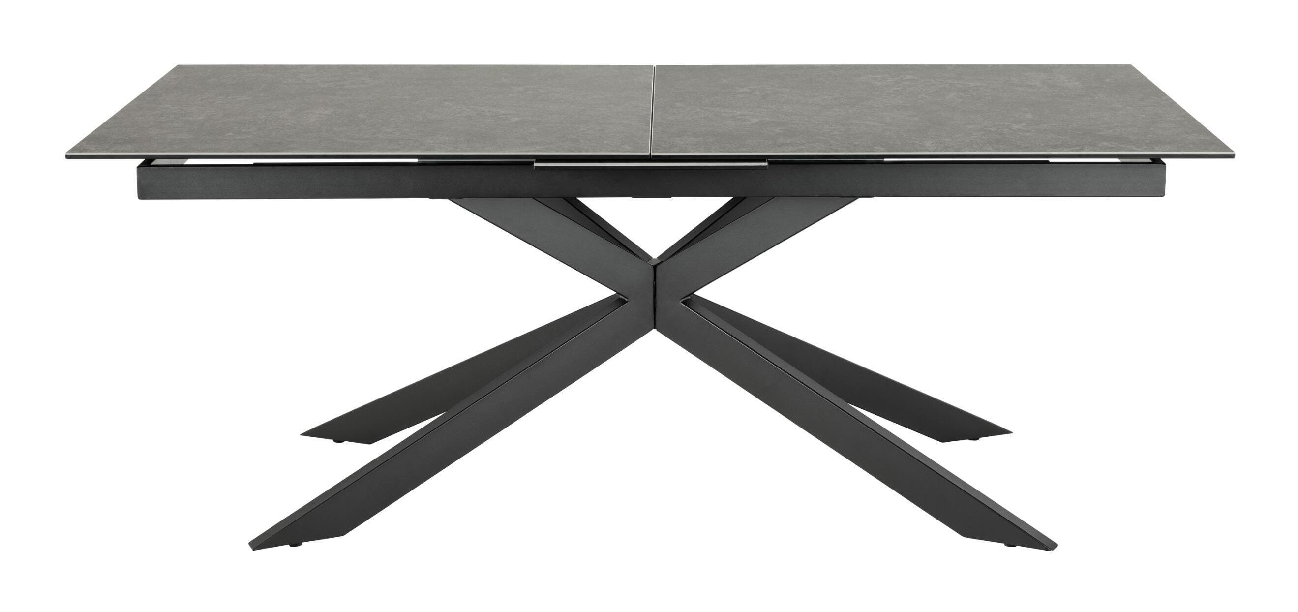 Bendt Uitschuifbare Eettafel 'Chrislyn' Keramiek 200-240 x 100cm, kleur Zwart