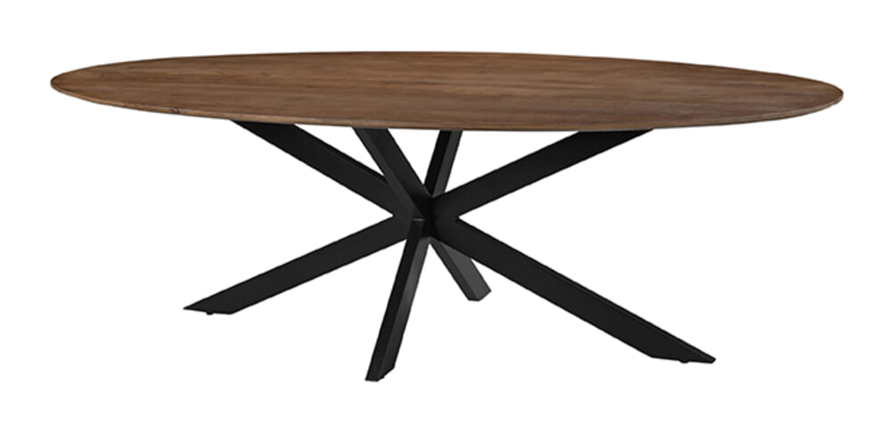 LABEL51 Ovale Eettafel 'James' Mangohout, kleur Naturel