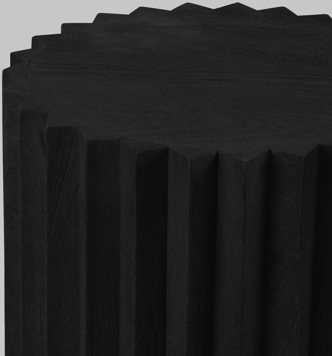 LABEL51 Ronde Bijzettafel 'Novan' Mangohout, 35cm, kleur Zwart