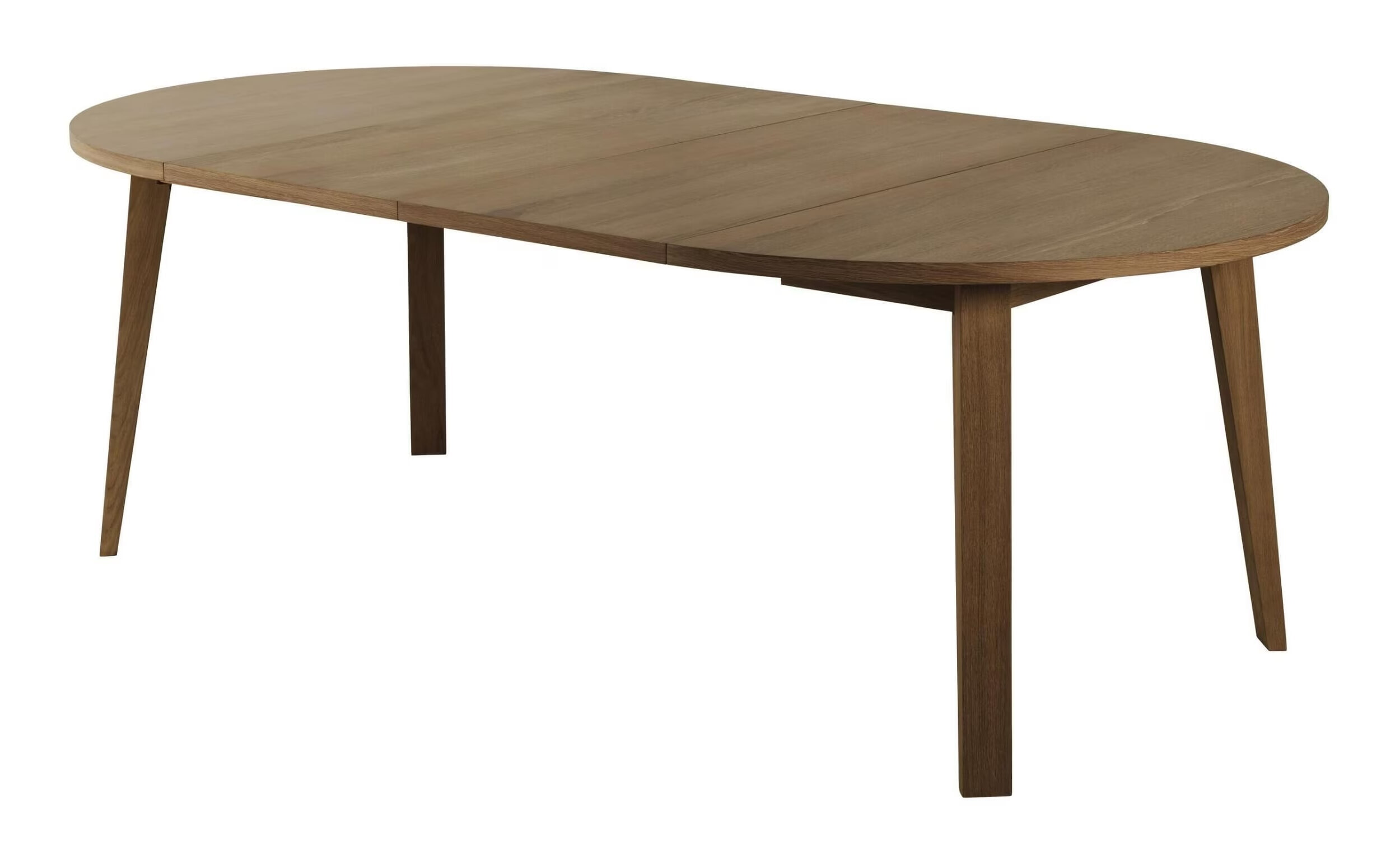 Bendt Uitschuifbare Ronde Eettafel Mads Eiken, 120/170/220 x 120cm incl. Verlengblad 2 stuks