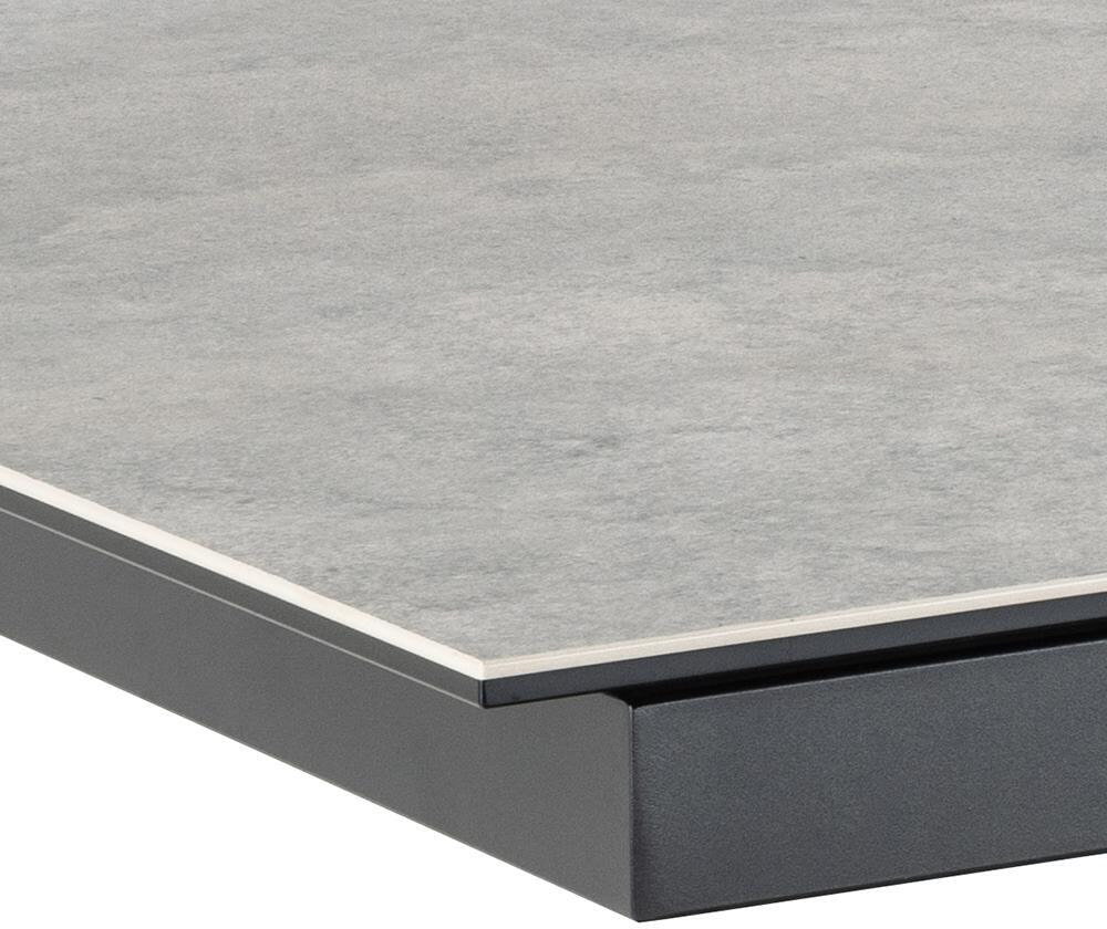 Bendt Uitschuifbare Eettafel 'Line' Keramiek, 168/210 x 90cm, kleur Grijs